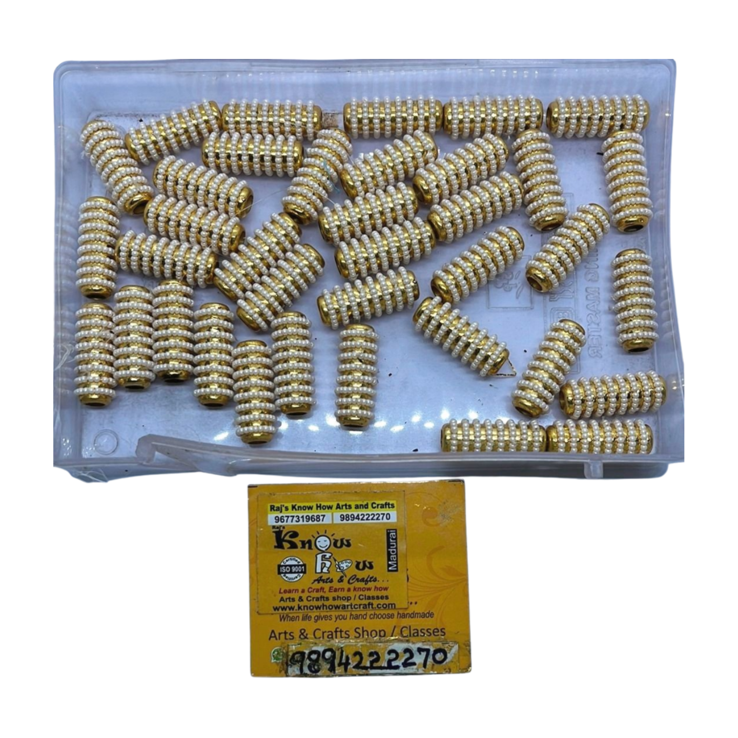 Brass Tube beads spacer tubes jewelry making 5 piece