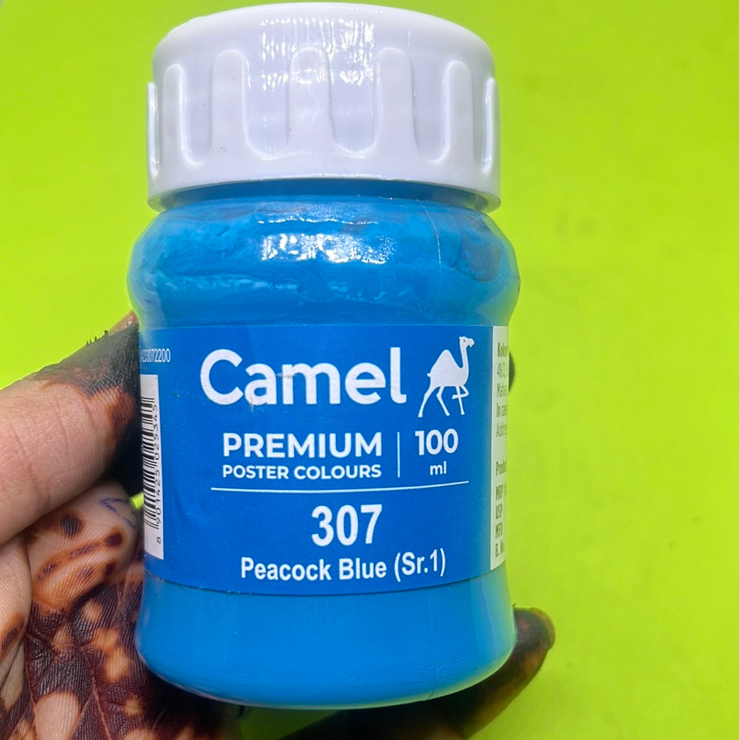 Camel premium poster colours  peacock blue 100 ml