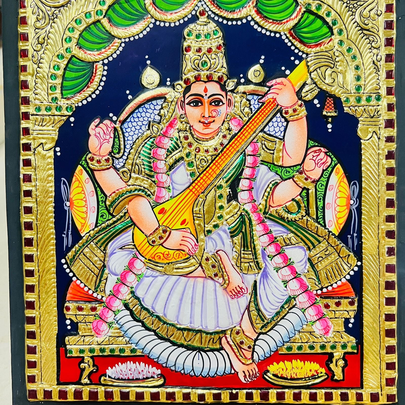 Saraswathi any 1pack Tanjore painting 10x12(15days delivery form payment date)1pack