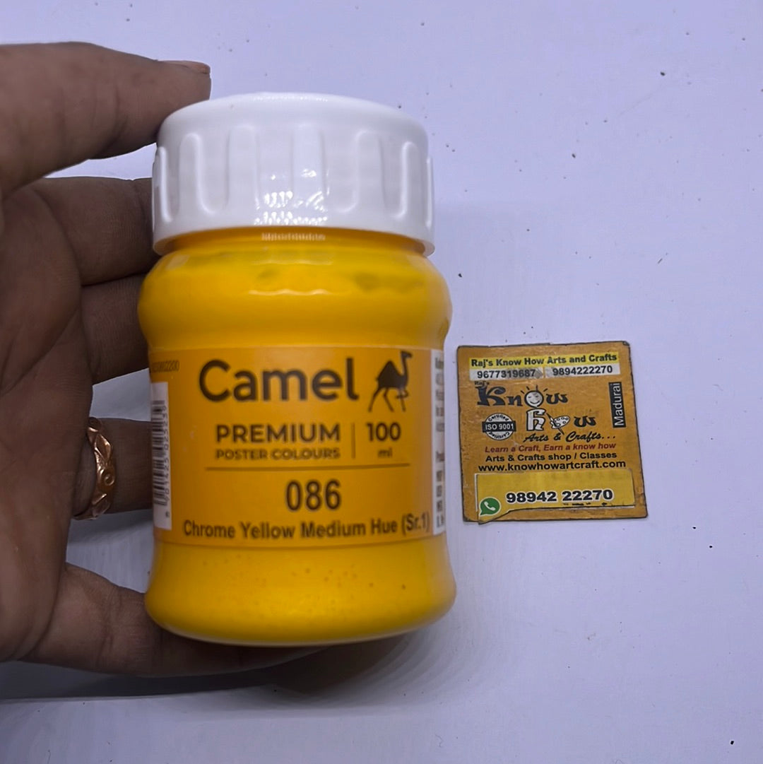 Camel premium poster colours  chrome yellow 100 ml