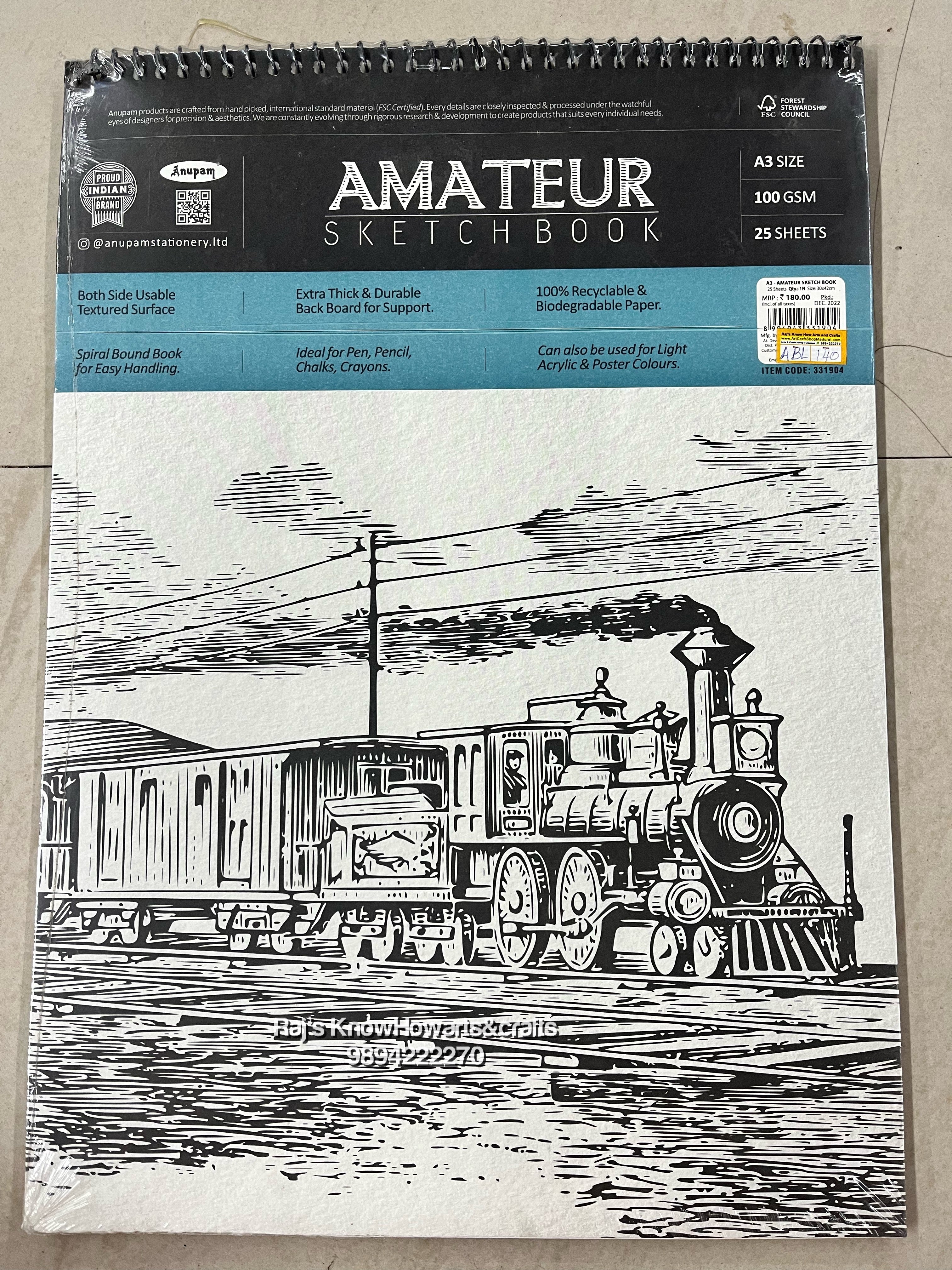 Amateur Sketch book A3 Size 100 GSM 25 sheets