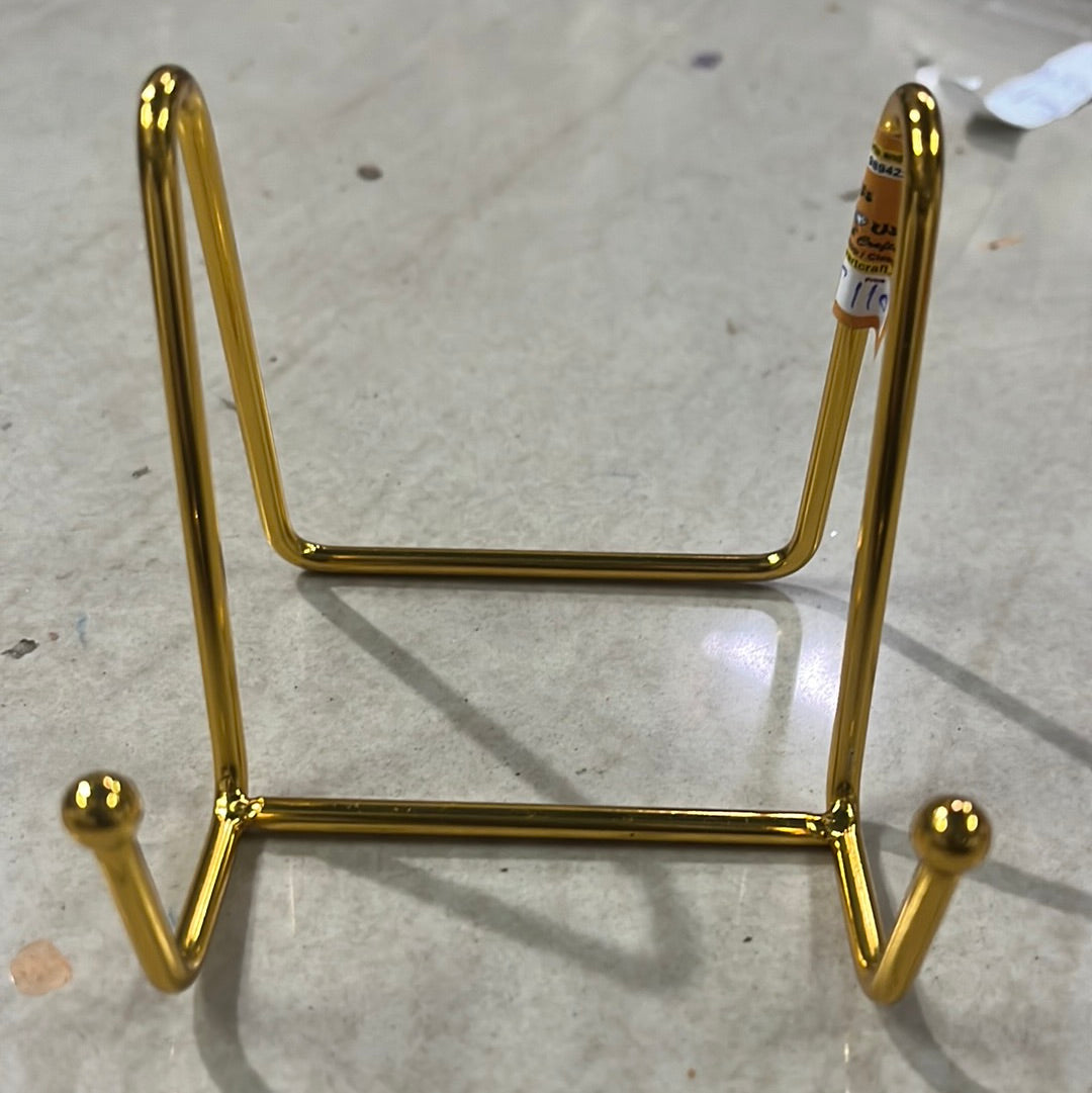 Acrylic easel stand  gold 8 inches