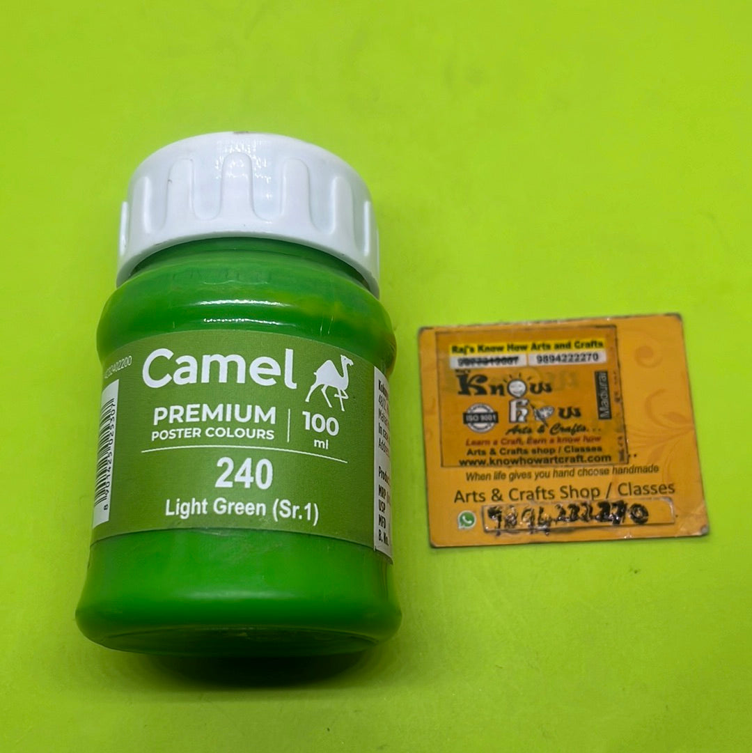 Camel premium poster colours  light green 100 ml