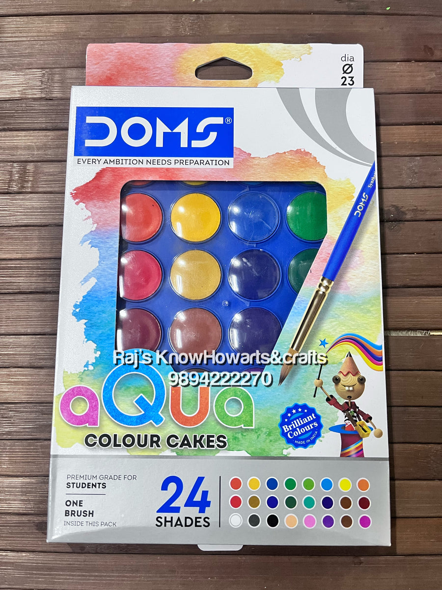 Doms Aqua colour cakes 24 shades β KnowHowArtCraft