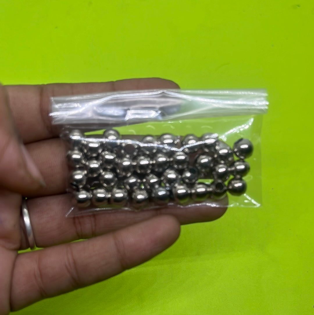 Silver round bead  more than 25pc 2