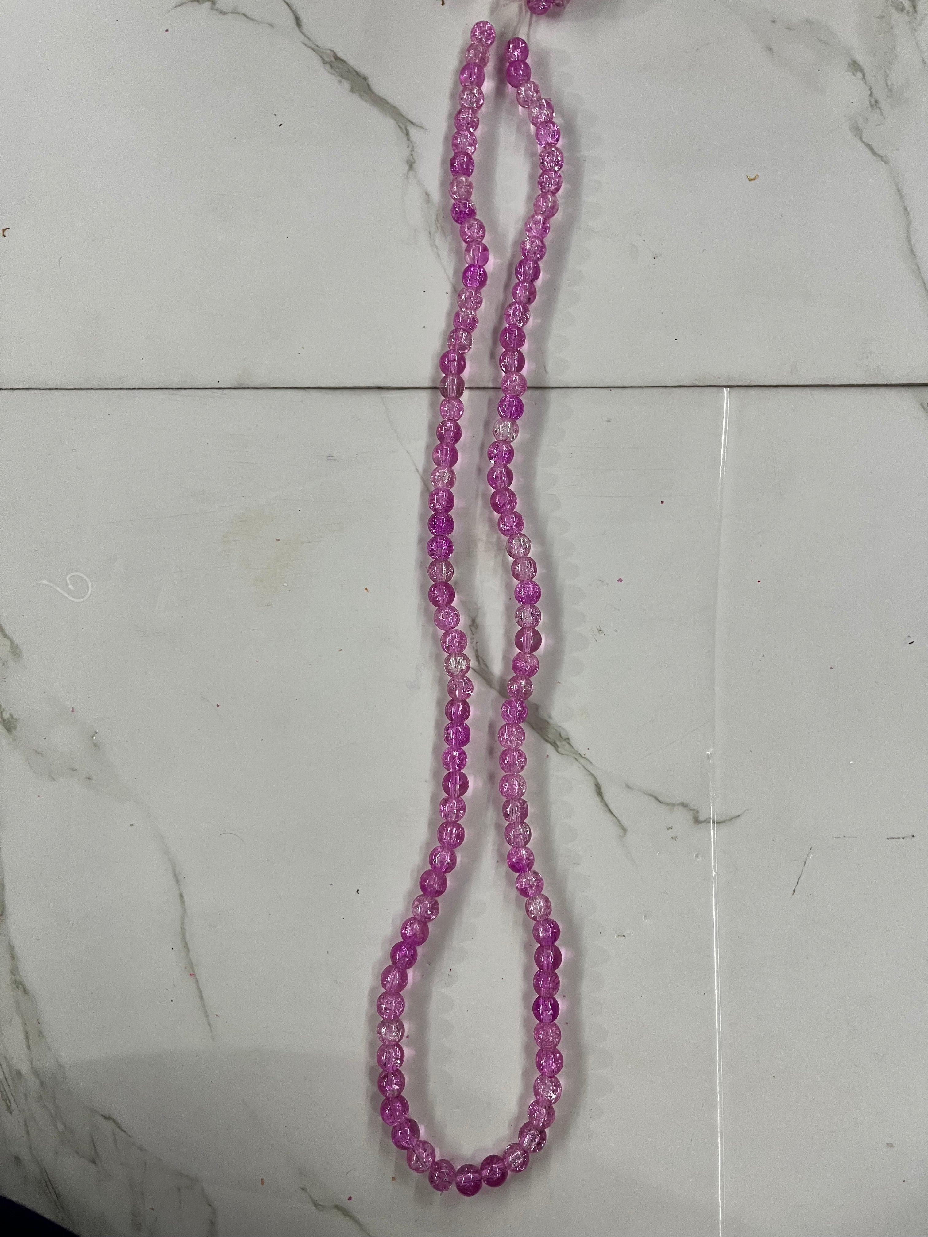 Crackle beads one line-8