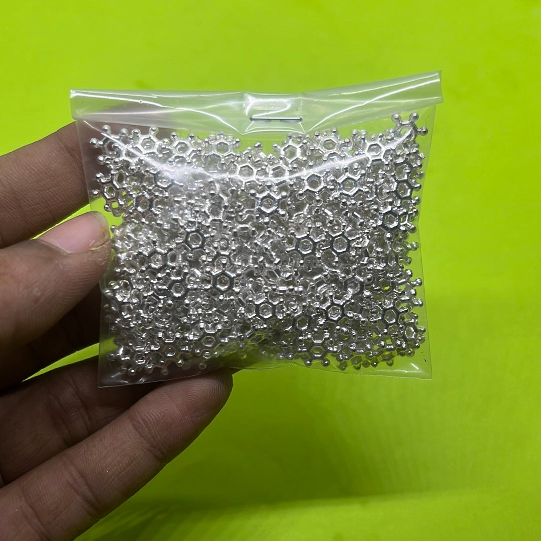 Star silver chakri beads more than 25pc