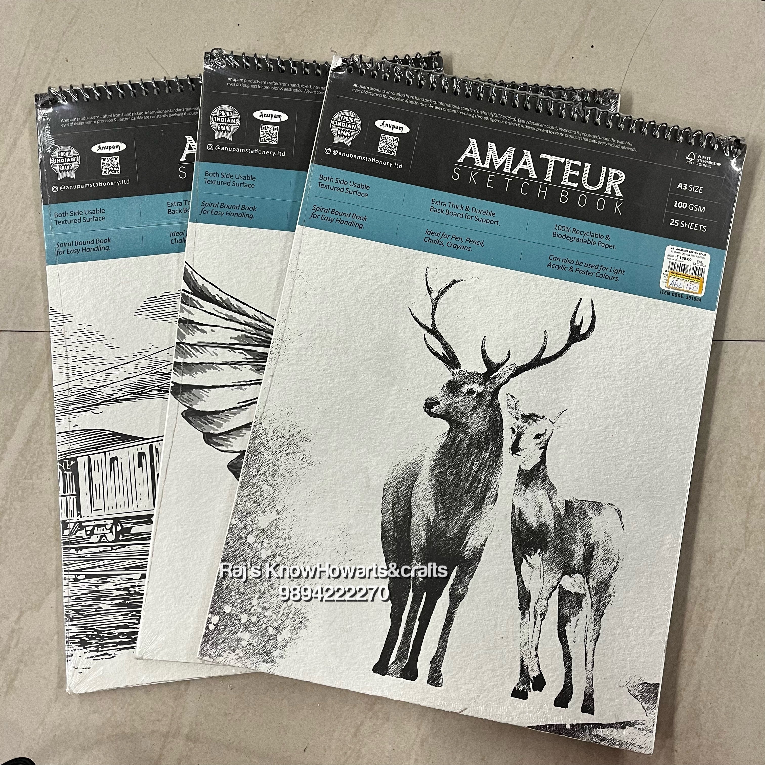 Amateur Sketch book A3 Size 100 GSM 25 sheets