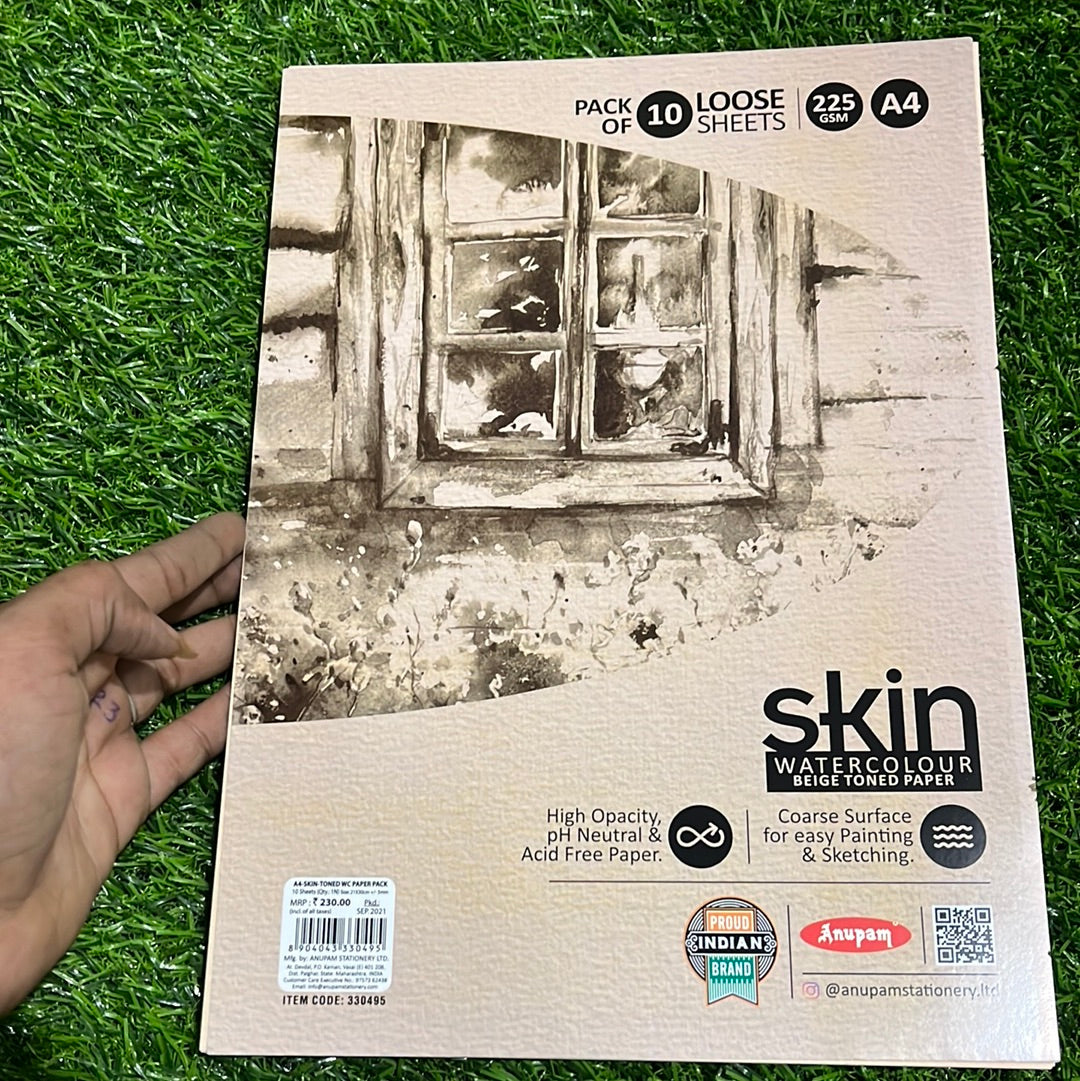 Skin Watercolour loose sheets 10 sheets