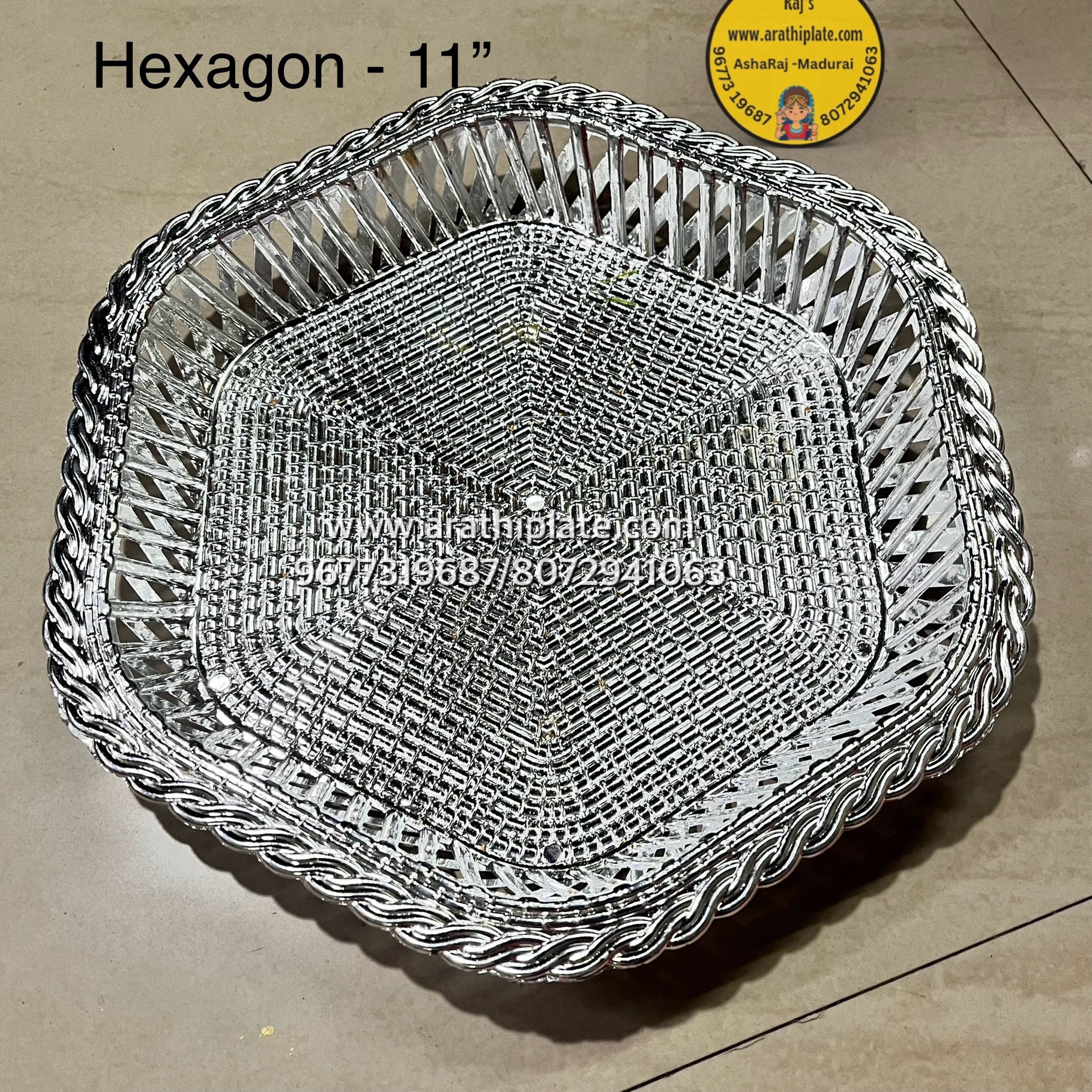 Hexagon 11 inch  H11 -10 plates