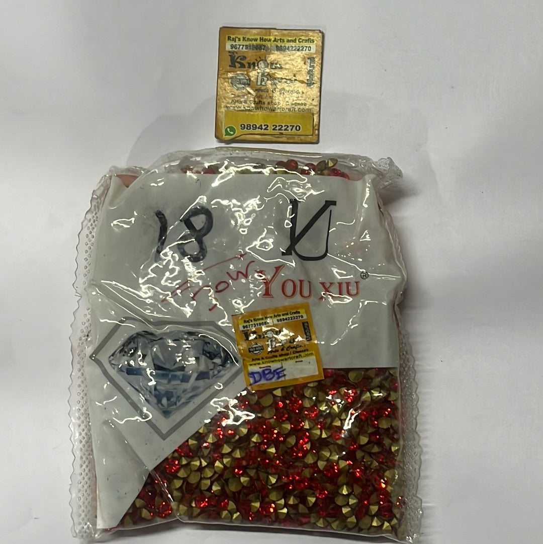 Red SS18-(30Gross)AD stones- wholesale pack-1000stones