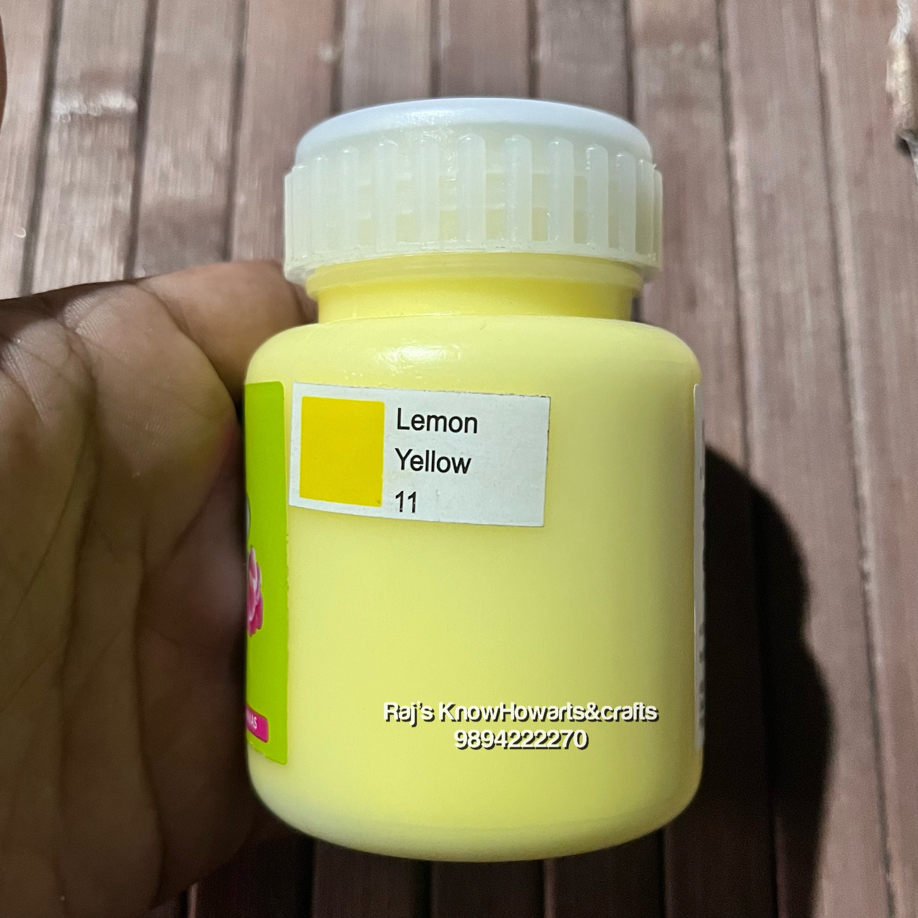 Lemon Yellow 100ml fevicryl Acrylic color -1 bottle