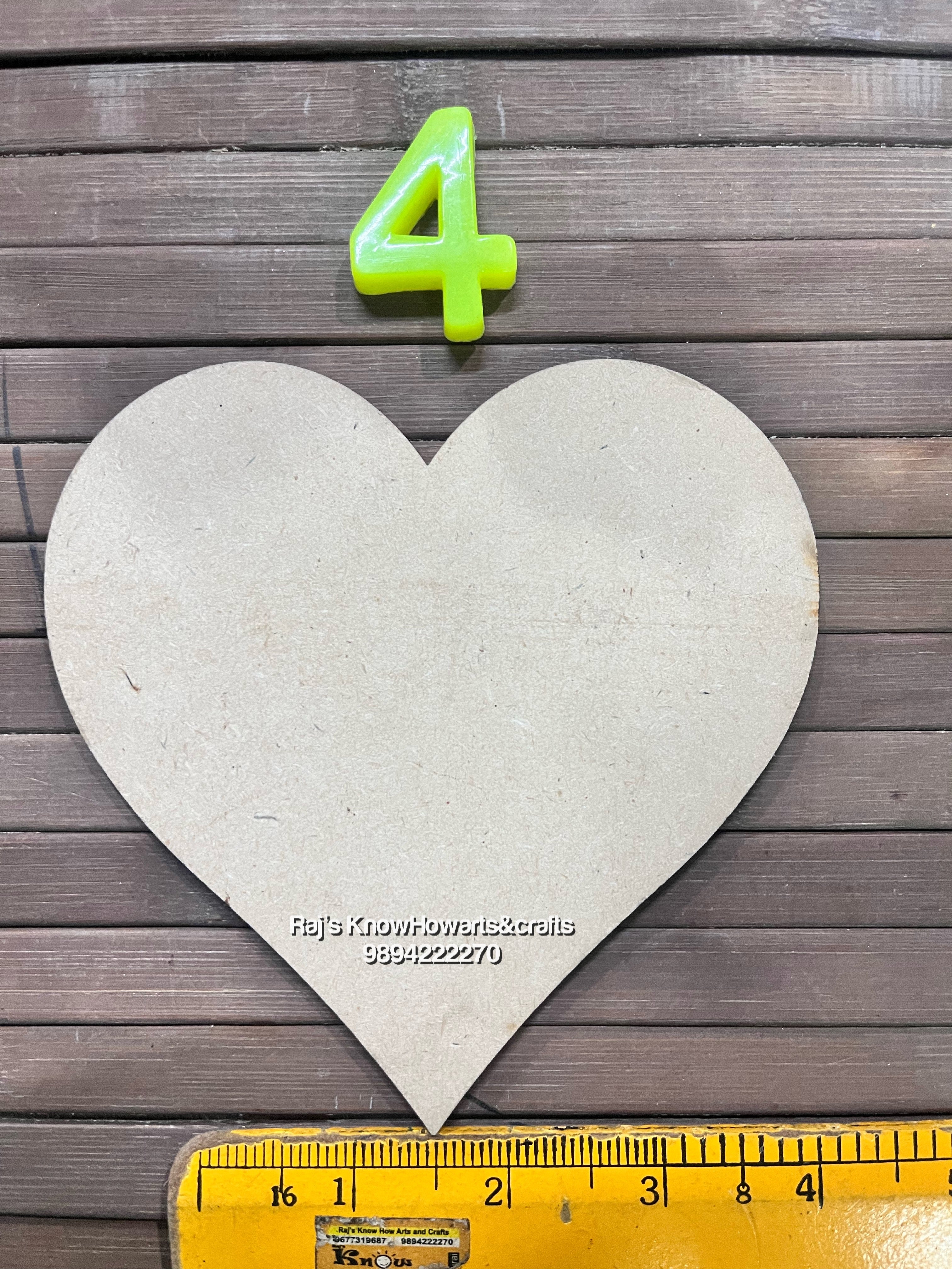 MDF Heart 4 inch