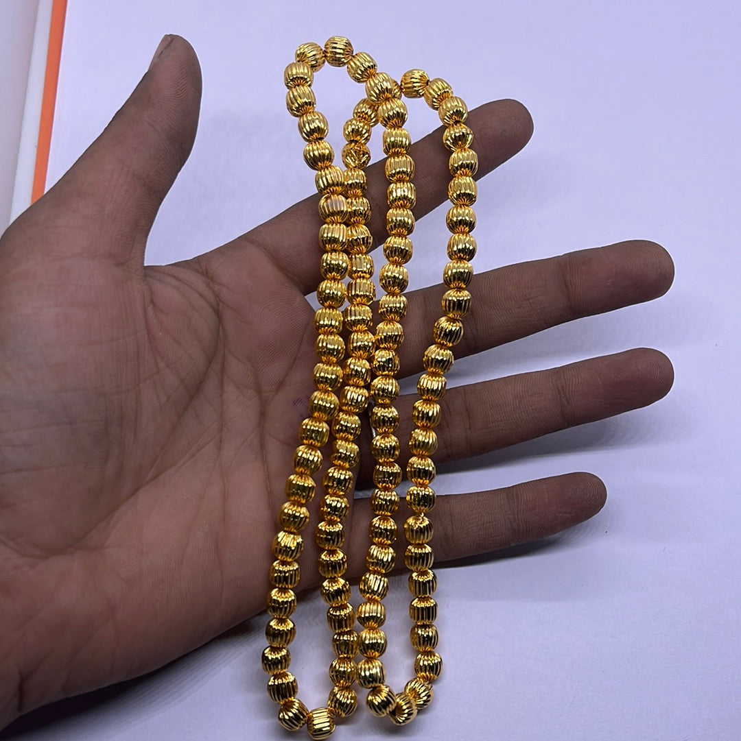 6mm Brass faceted Round Golden Beads