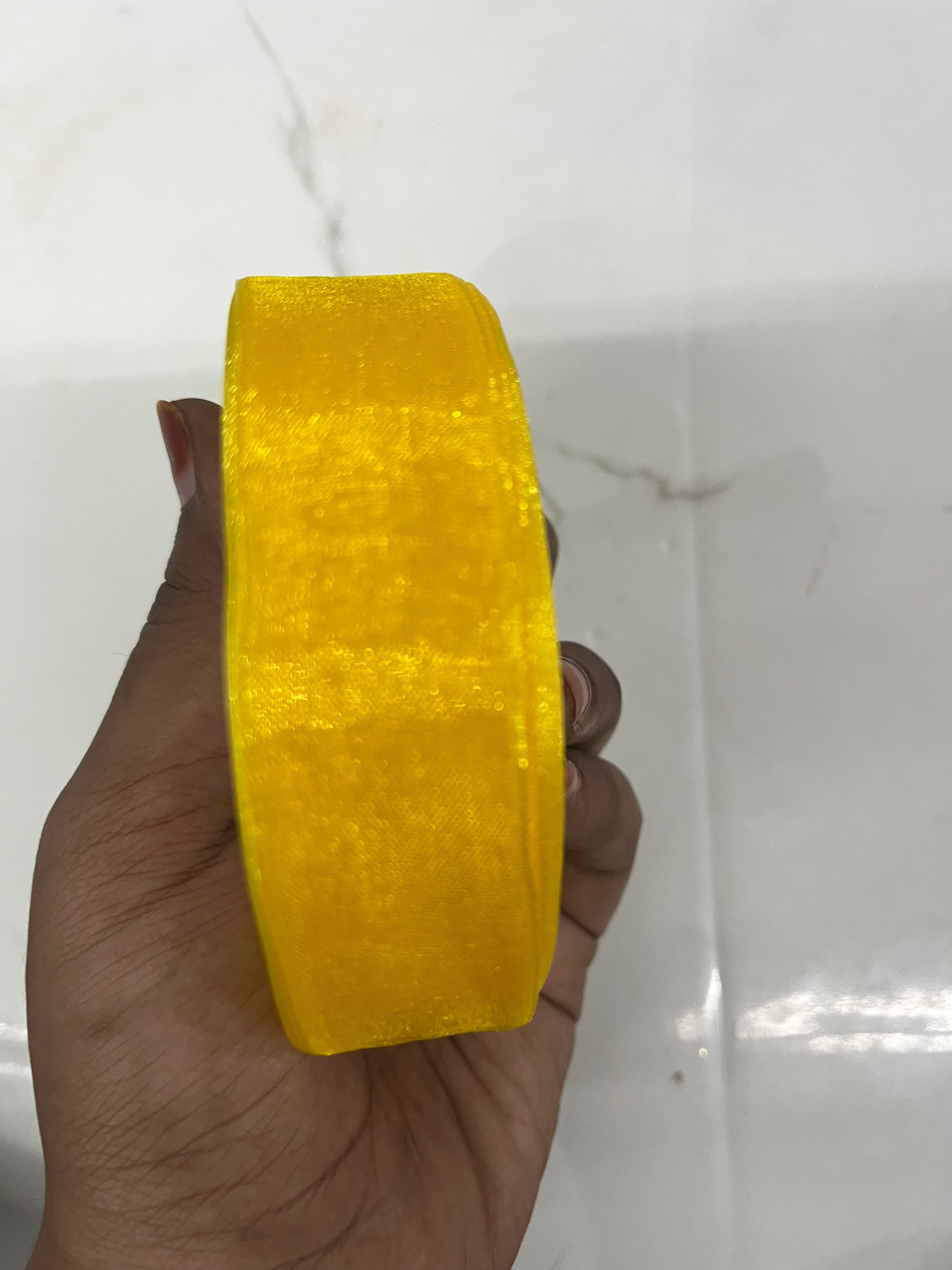 Yellow organza ribbon 1 inch