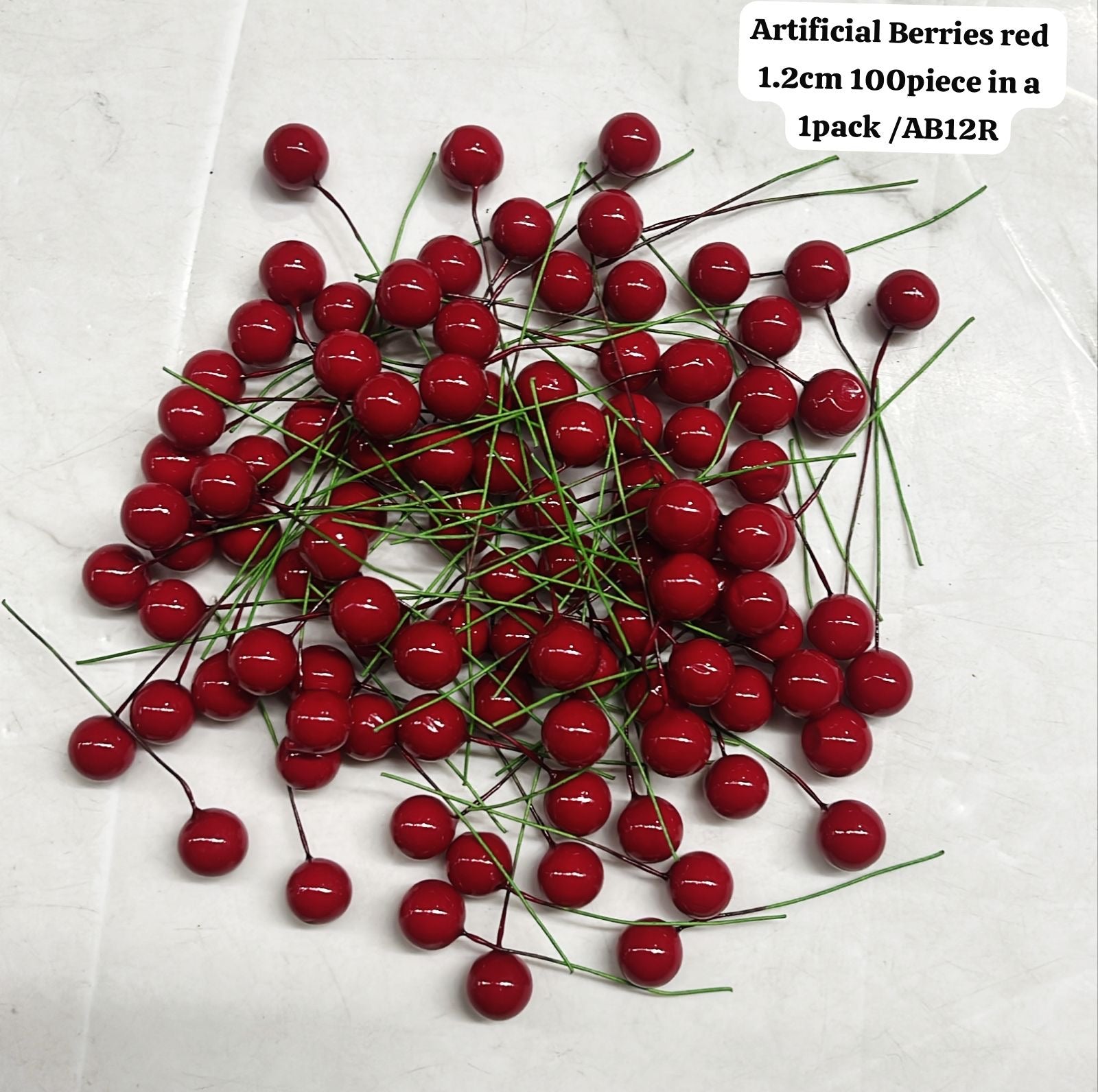 Artificial Berries 1.2cm 100piece in a 1pack