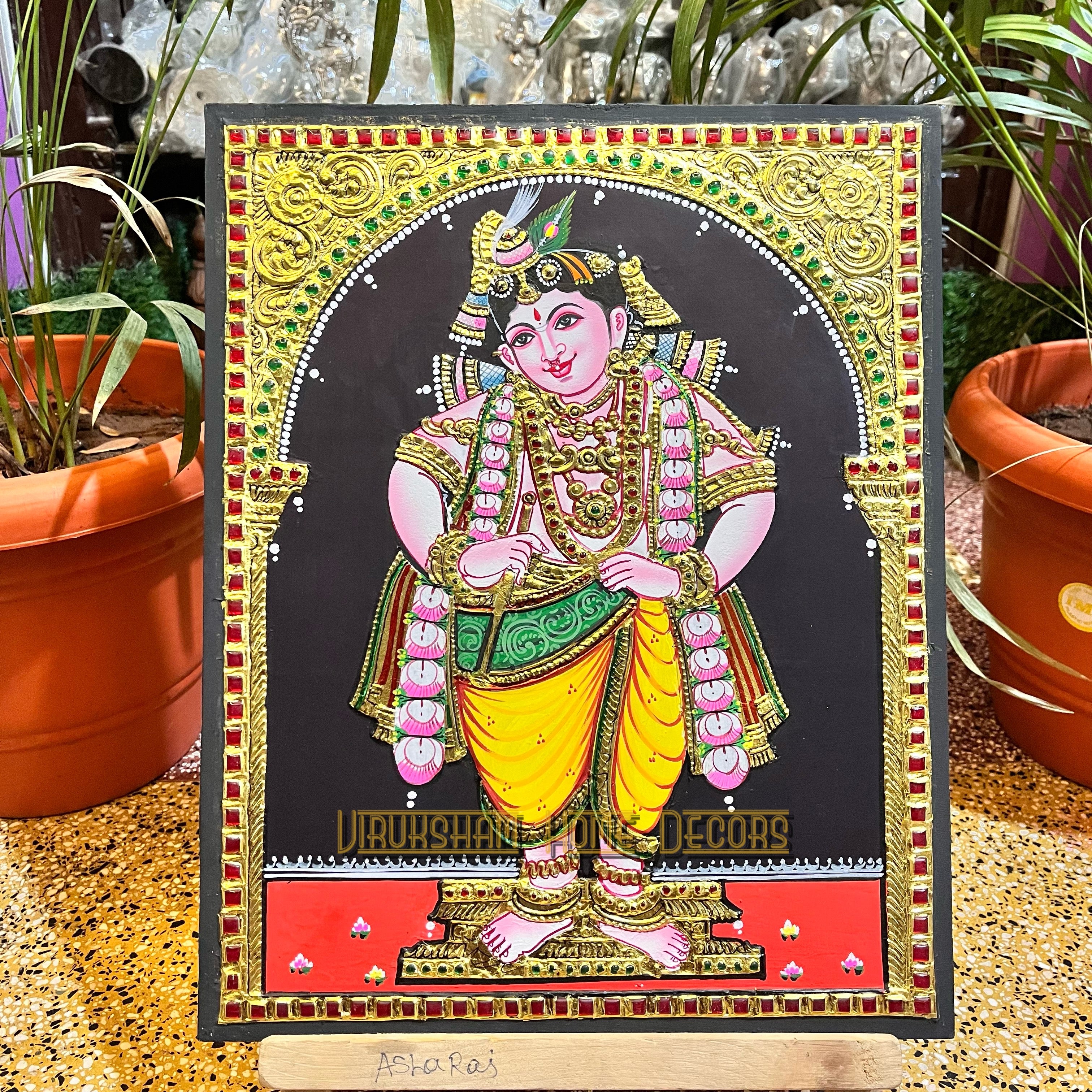 Kannan 12x15  Tanjore painting -1 board(15 days delivery time)without frame