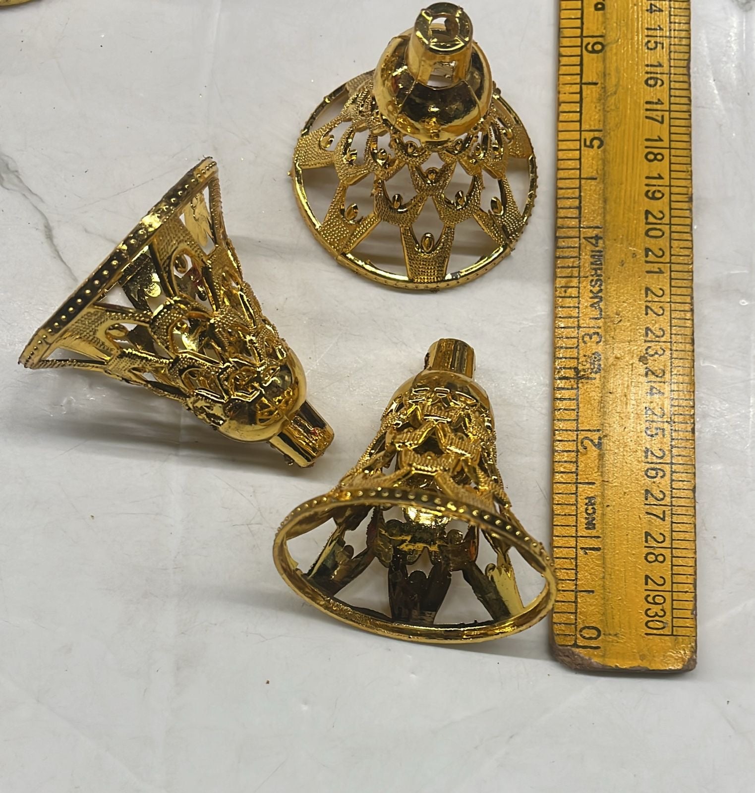 Golden acrylic bell with hole difference size available