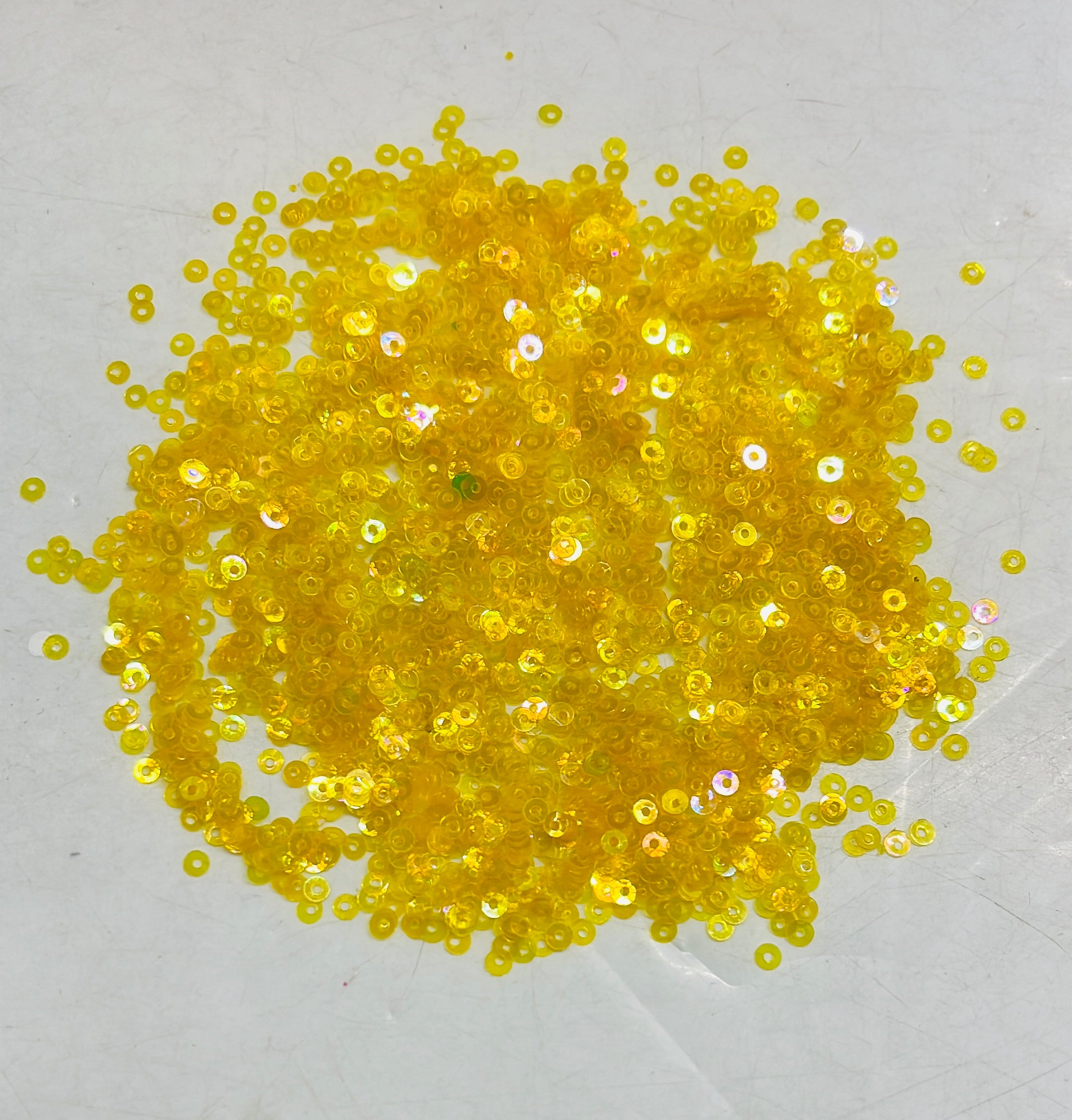 3mm flat sequence shining lemon yellow colour 100g-1pack/555C