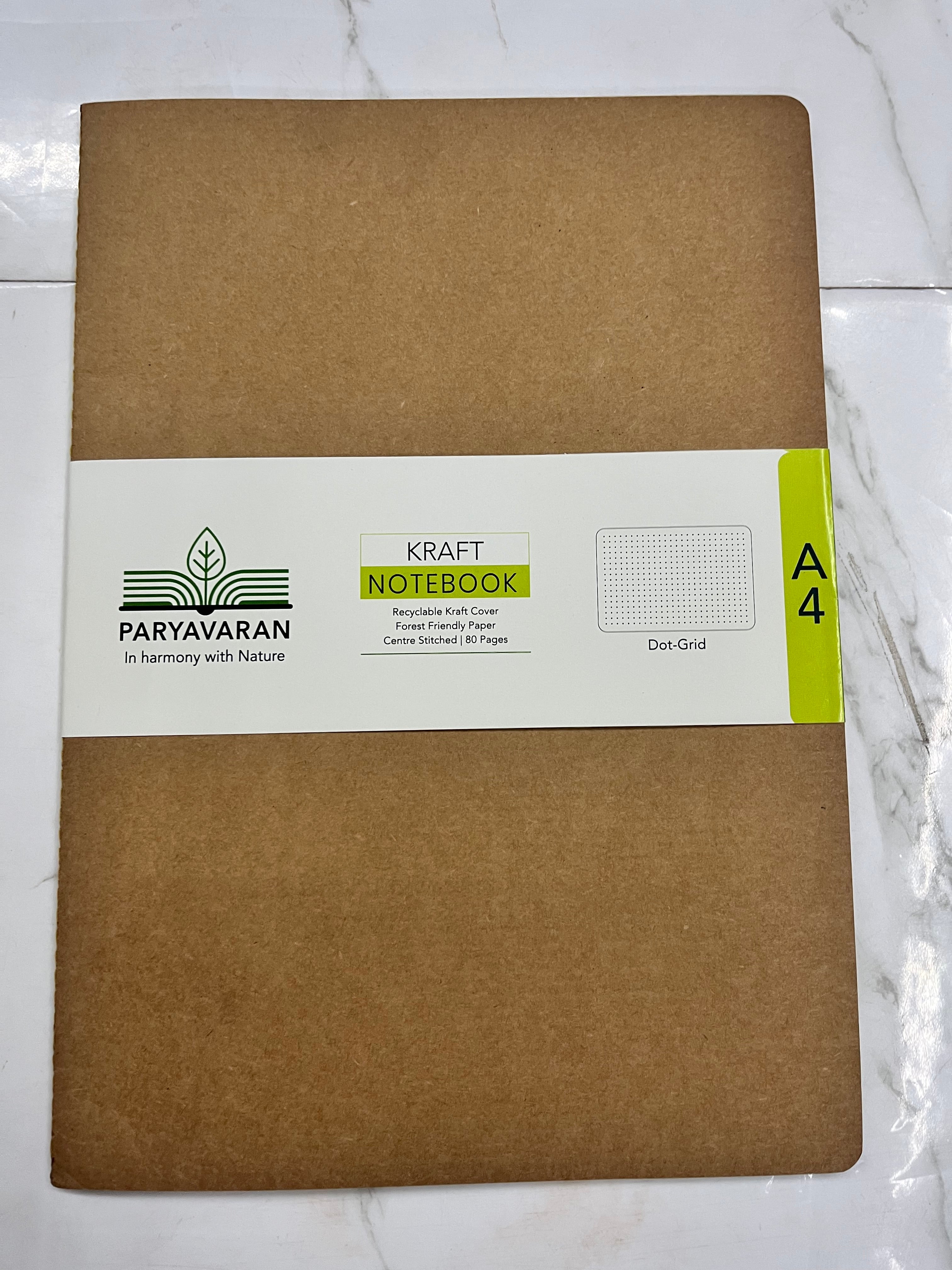 Kraft notebook-A4,A5,A6 grid(KNB3S)