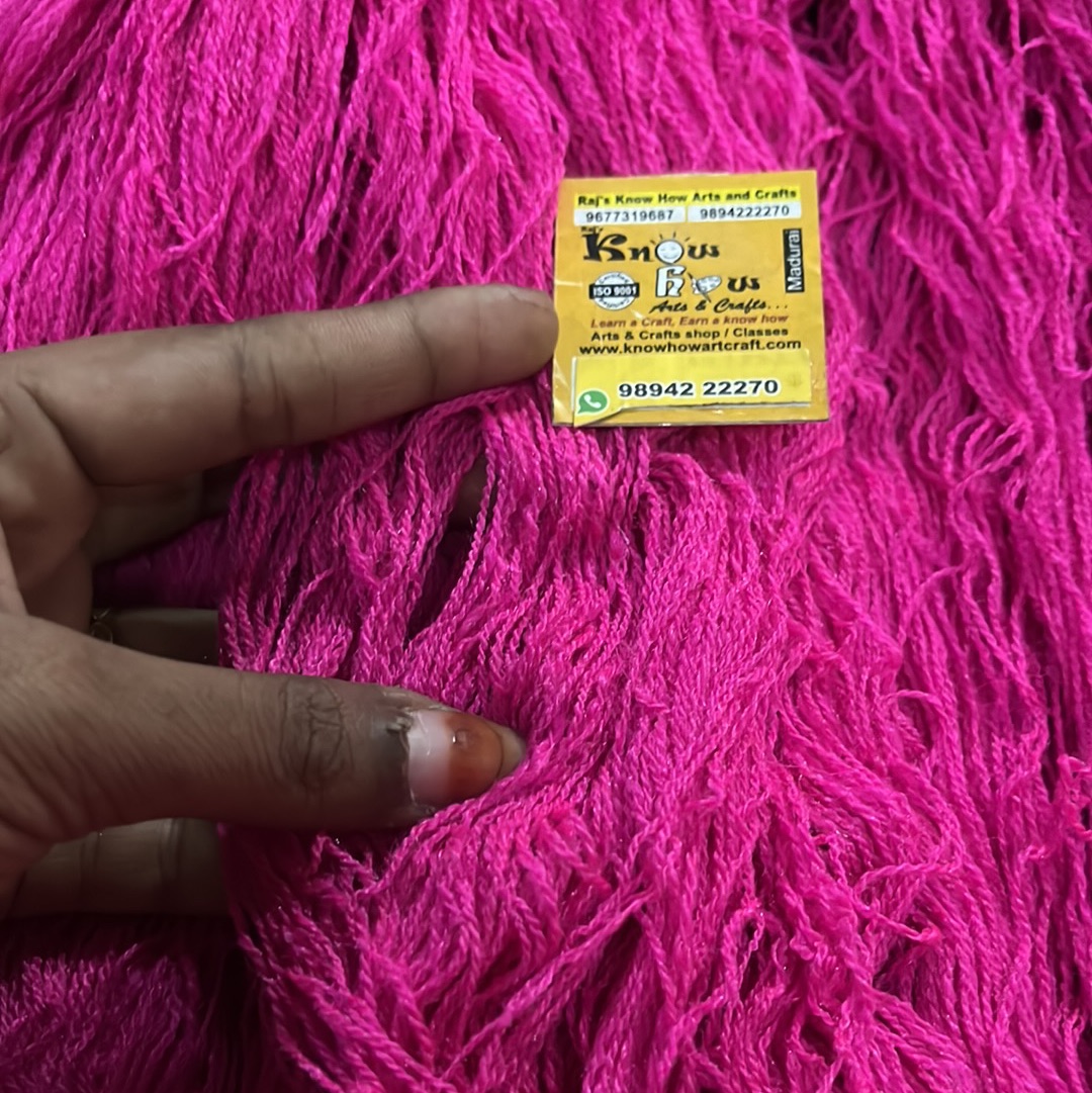 Dark pink Woolen thread 200g