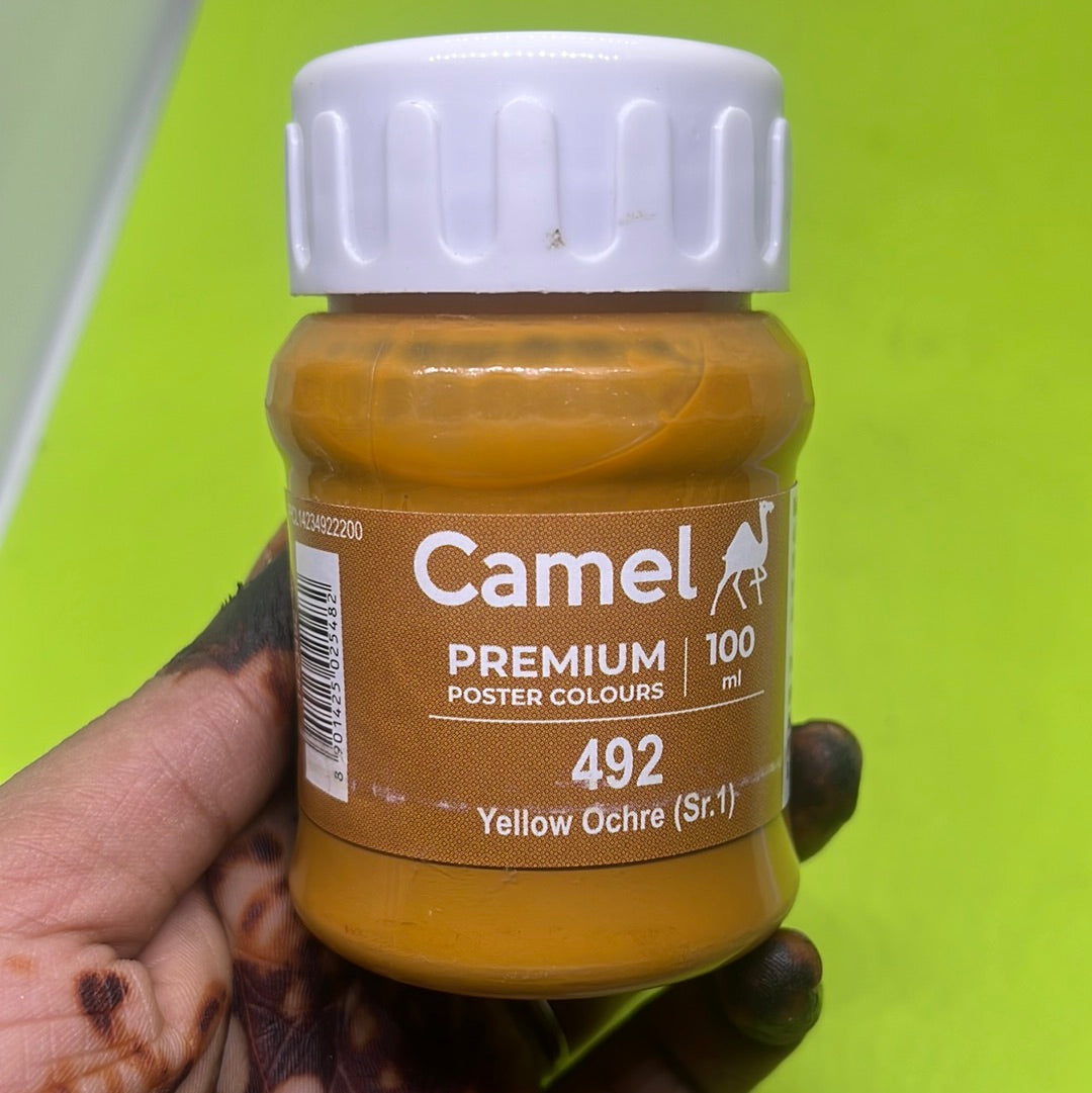 Camel premium poster colours  yellow ochre 100 ml