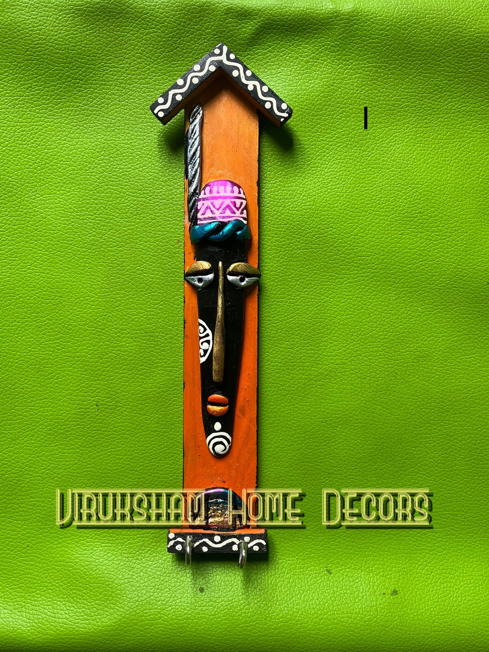 Tribal Keyring Holder Art WSKH 506 approximately 2*8 inches - I