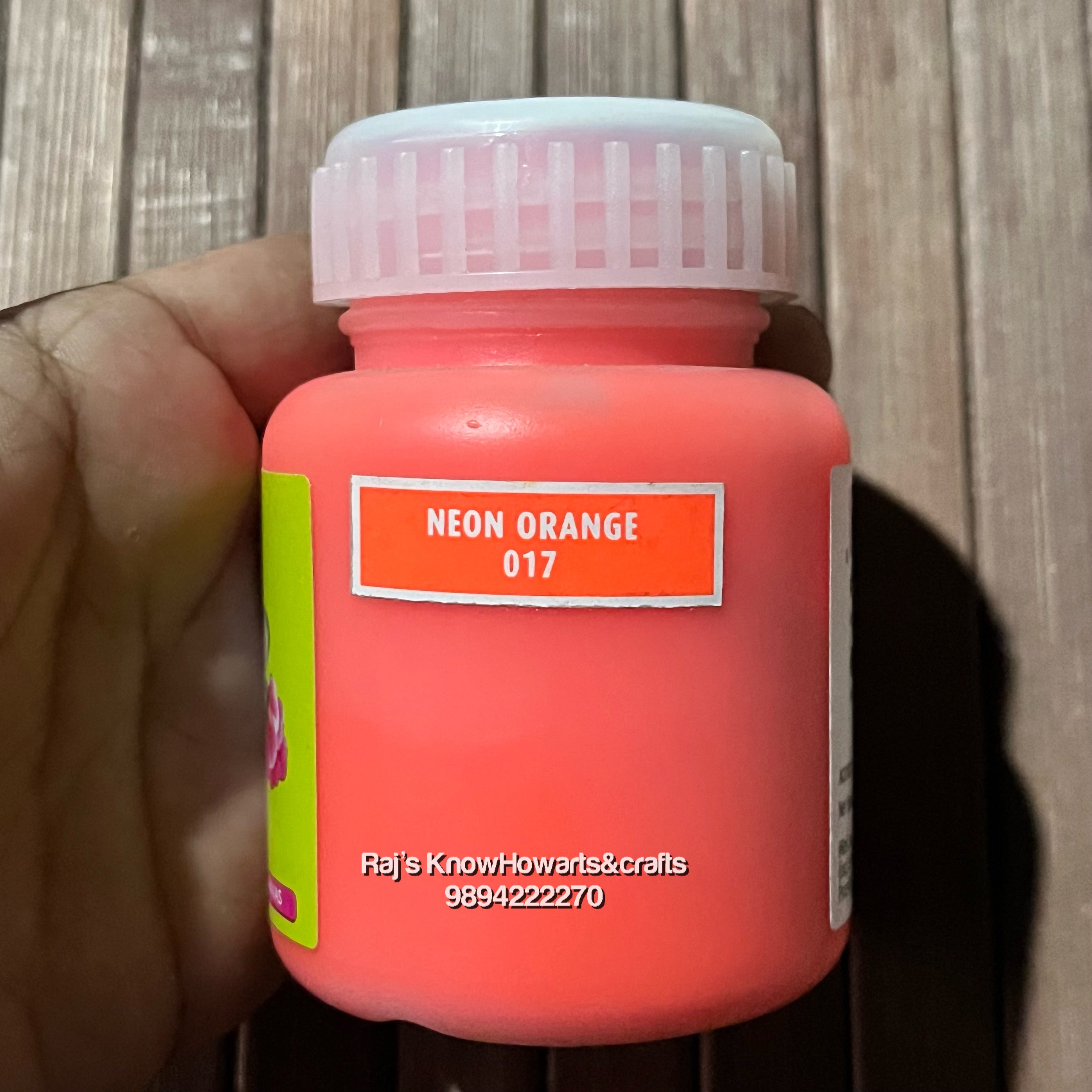 Neon Orange 100ml fevicryl Acrylic color -1 bottle