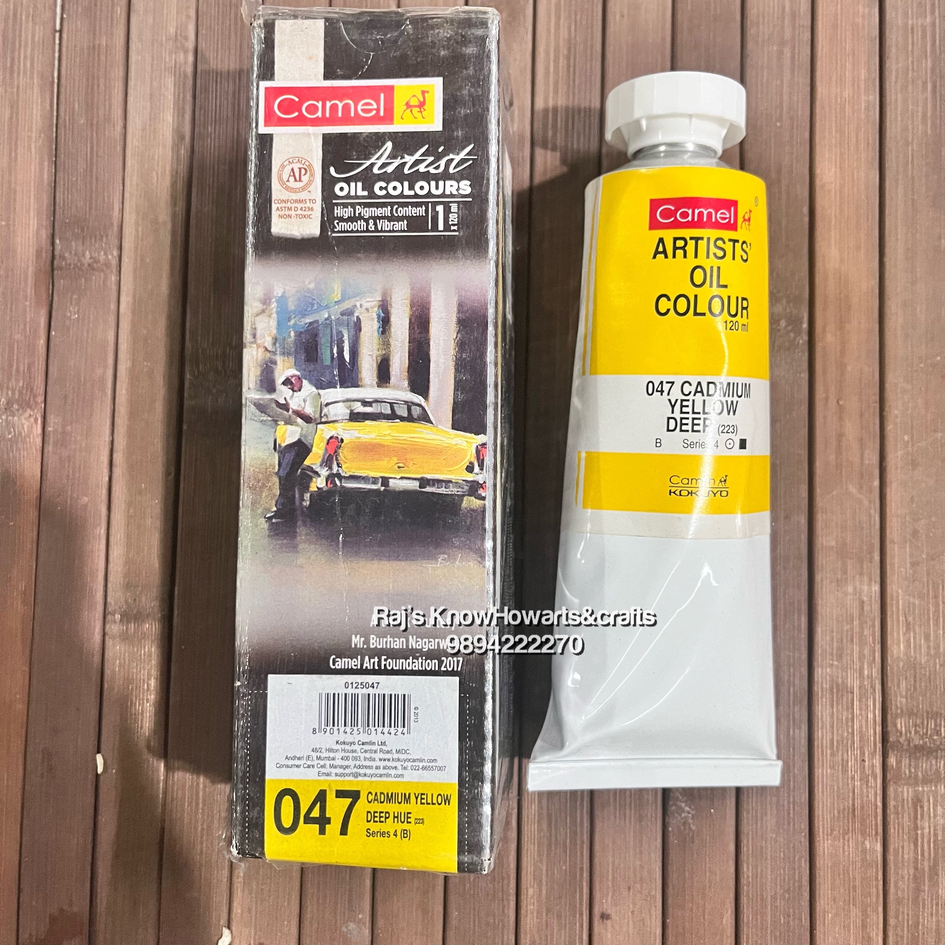 Artist Oil Colours 047 cadmium yellow deep hue - 120 ml- 1 tube