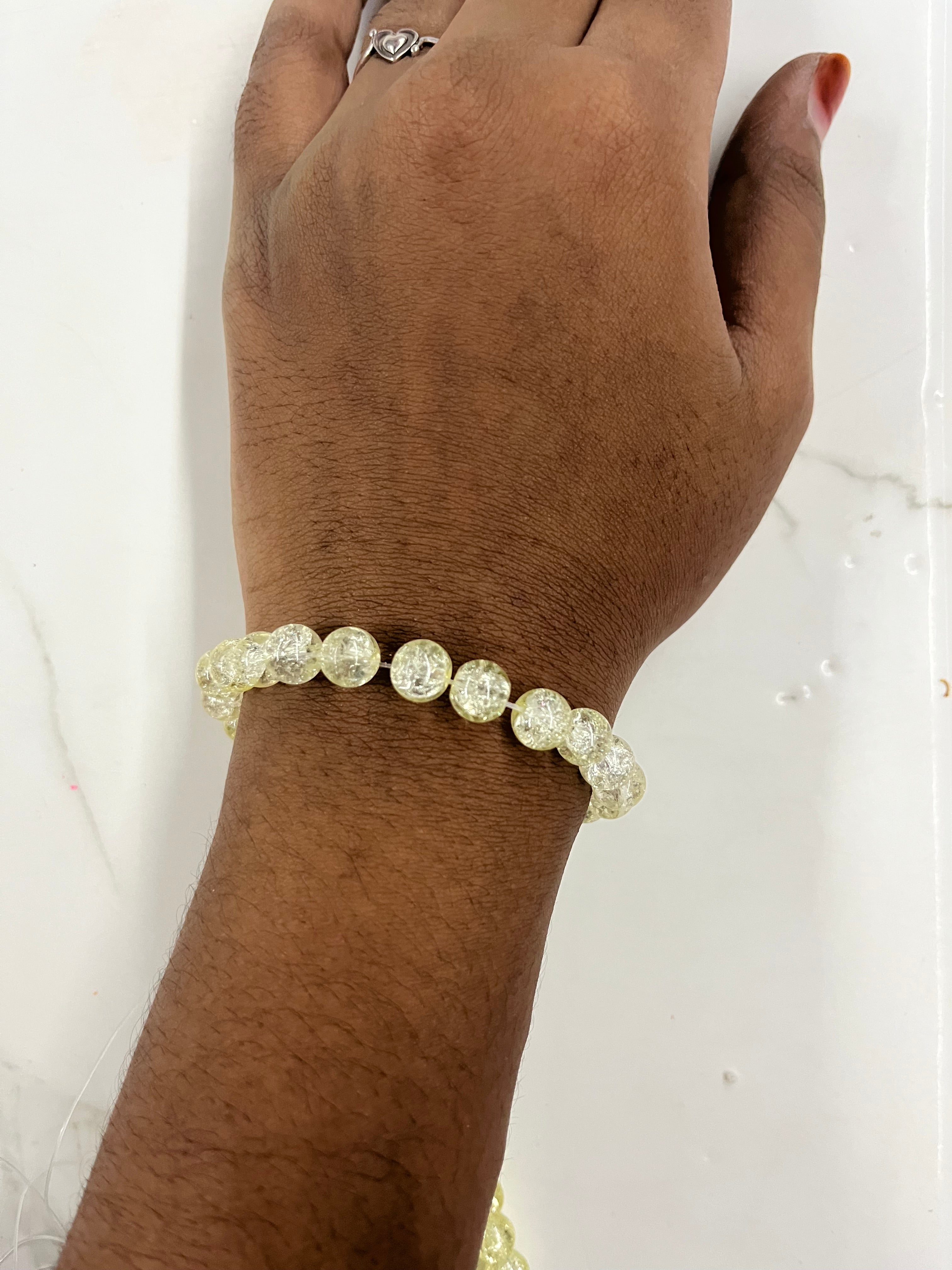 Crackle beads one line-3
