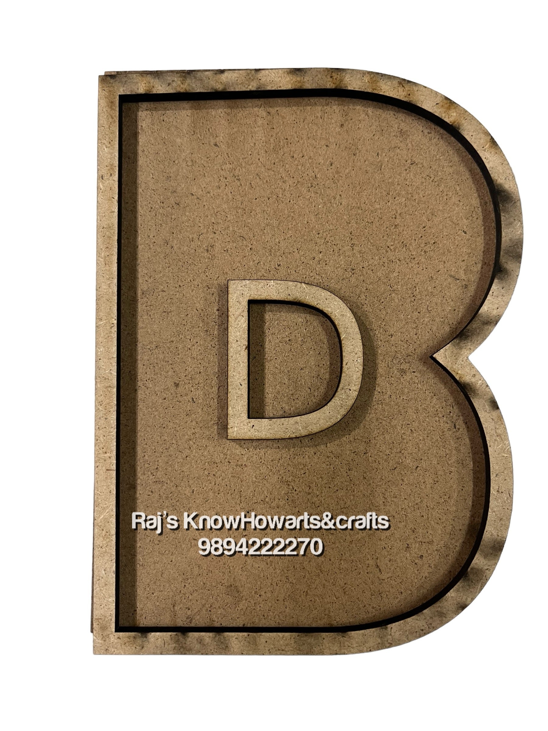 B-6inch 3d Mdf cutout alphabet