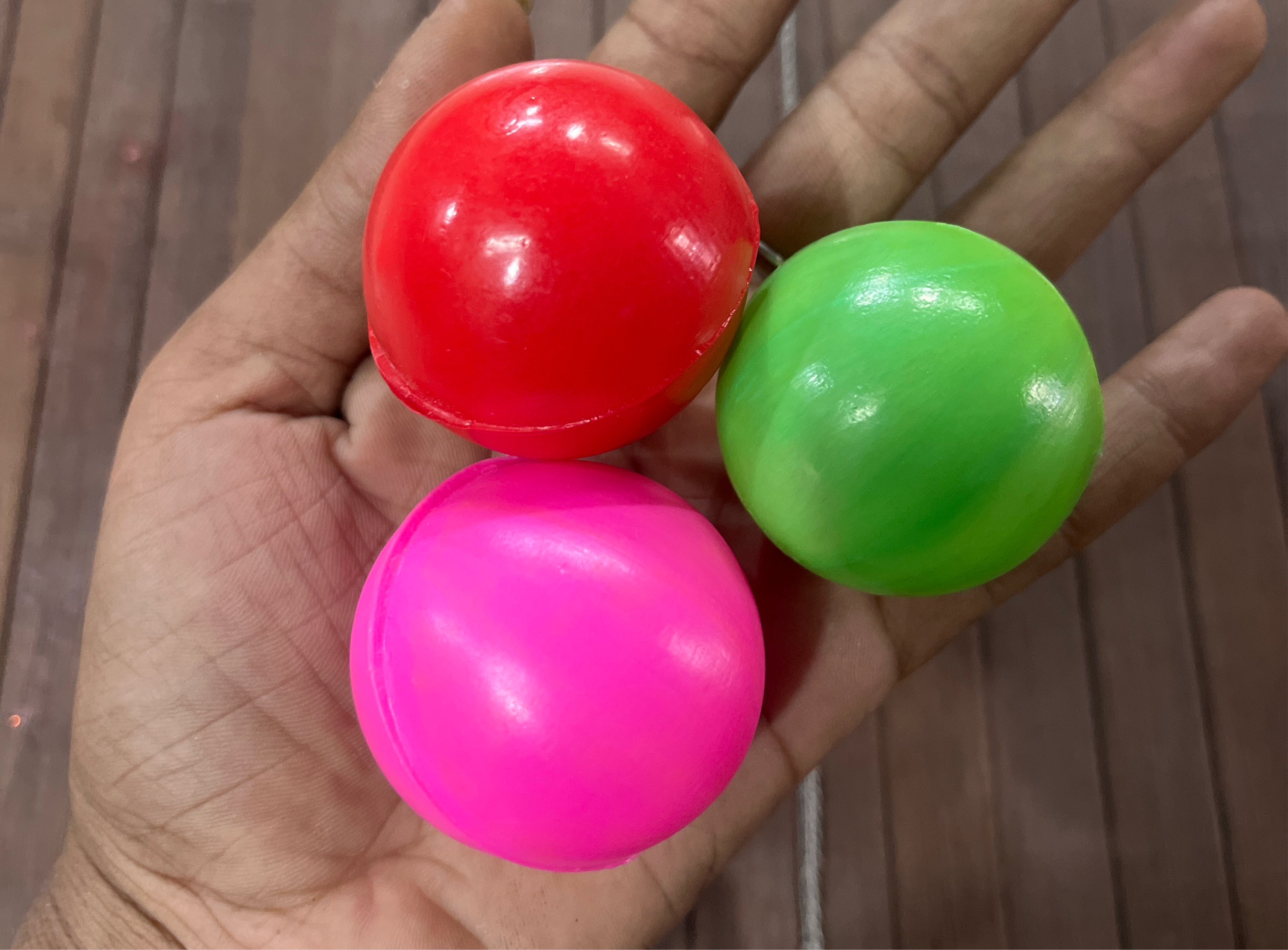 Round multicolour soft plastic balls