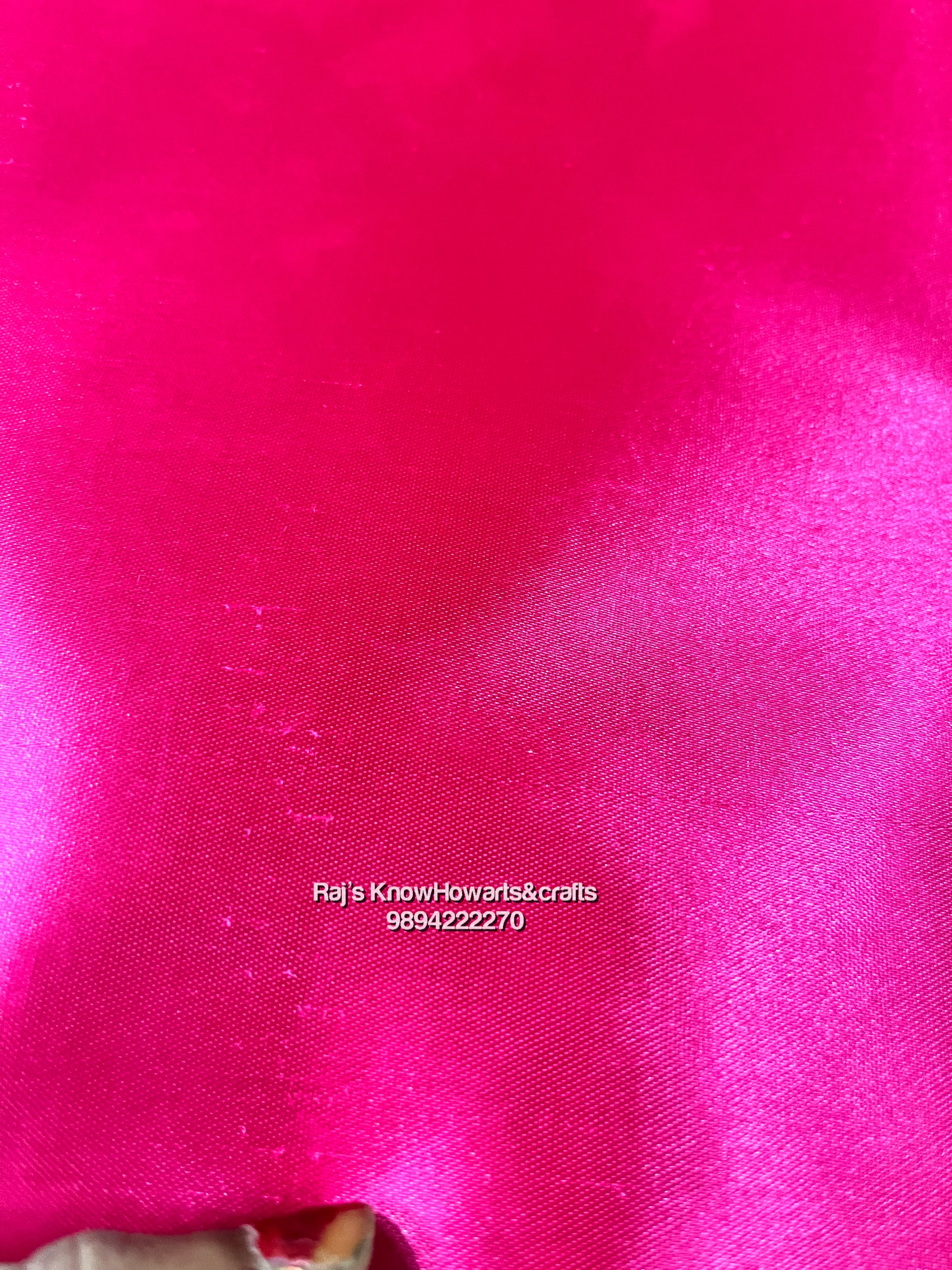 Dark pink  colour Satin cloth - 1 Meter