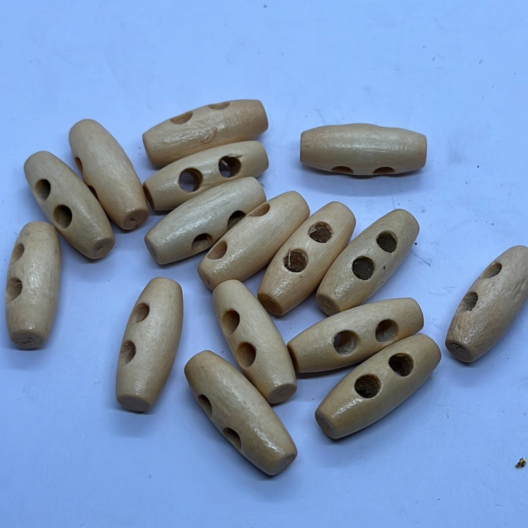 Toggle buttons olive shape wooden coat 20 Piece