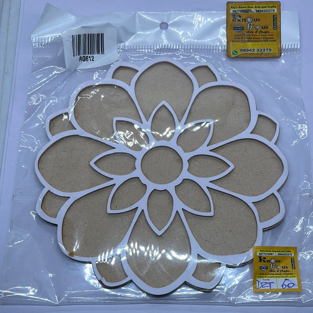 Round Mdf wood Rangoli stencils