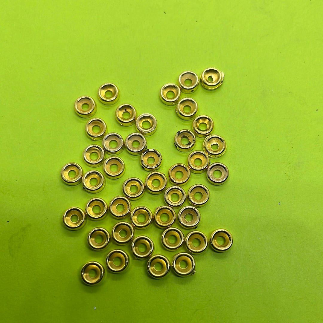 4mm Vintage aged gold round acrylic beads more than 25pc