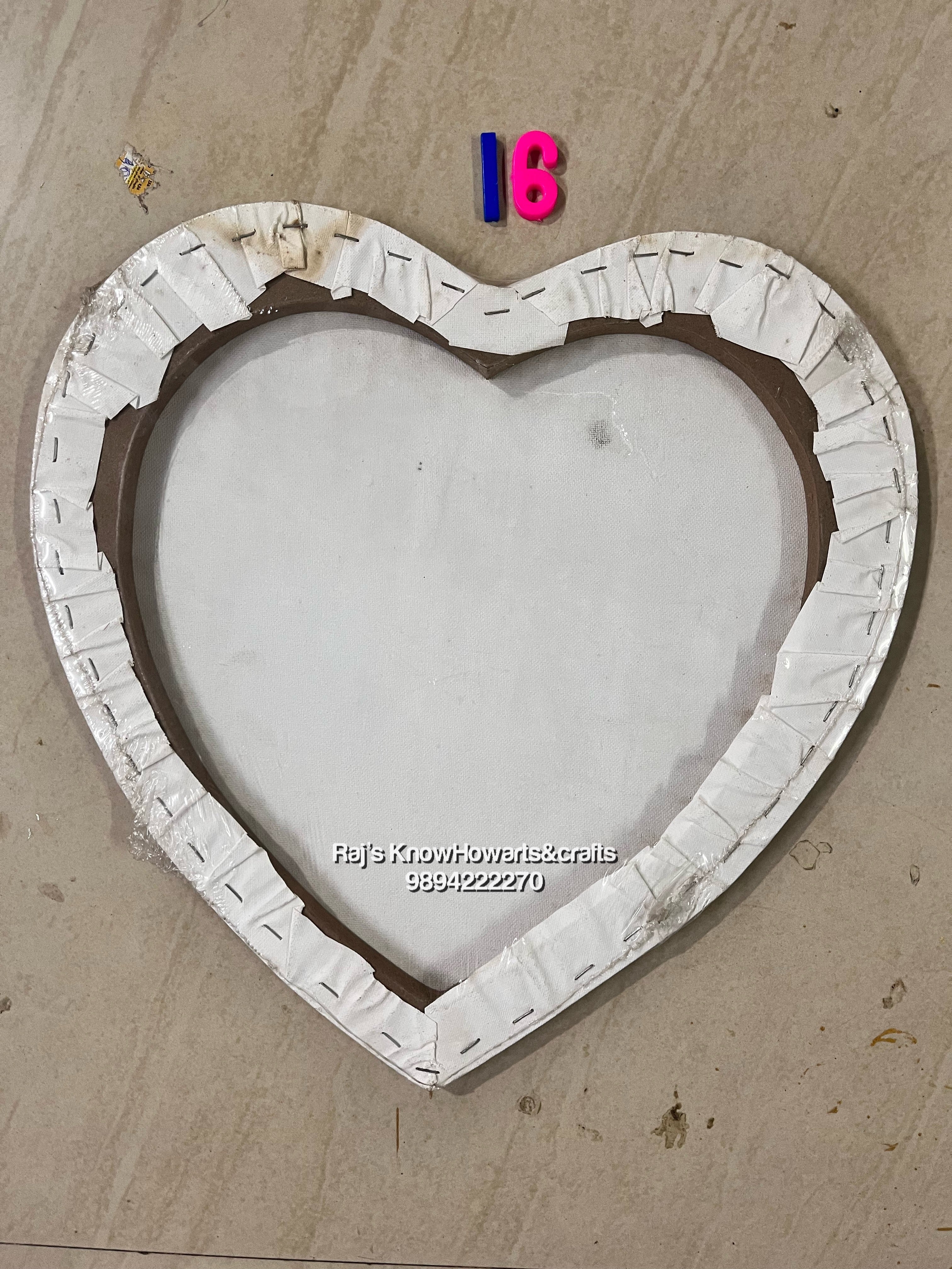 Heart stretched canvas 16 inch