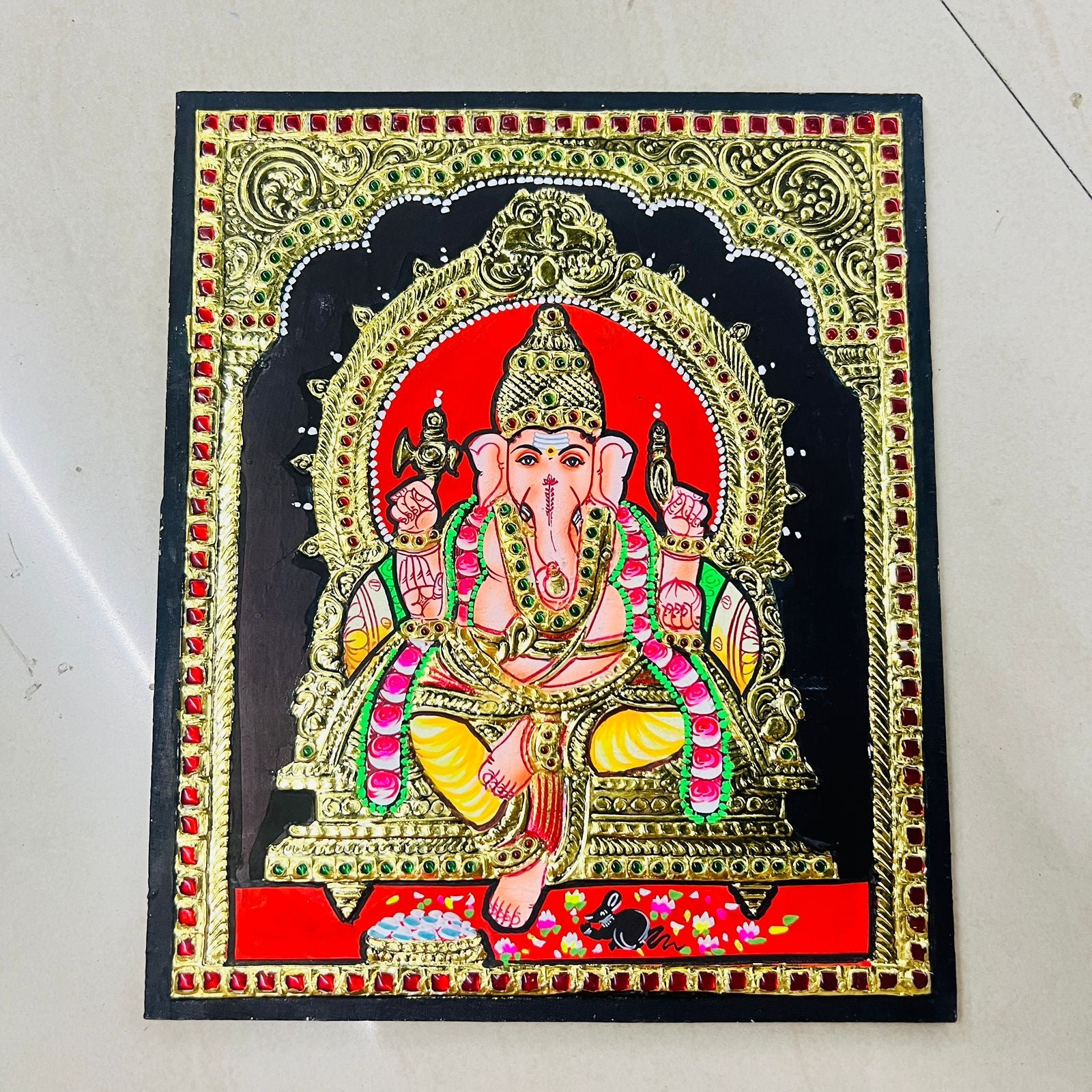 Vinayagar different collection assorted 1pack Tanjore painting 10x12(15days delivery form payment date)