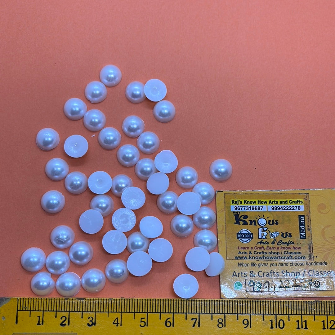 10mm half round Papaya crystal Pearl   25 g