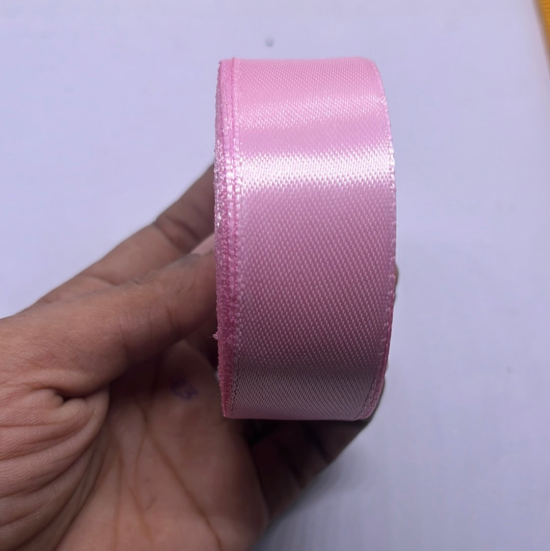 light pink -1 inch satin ribbon 10 meter -2piece