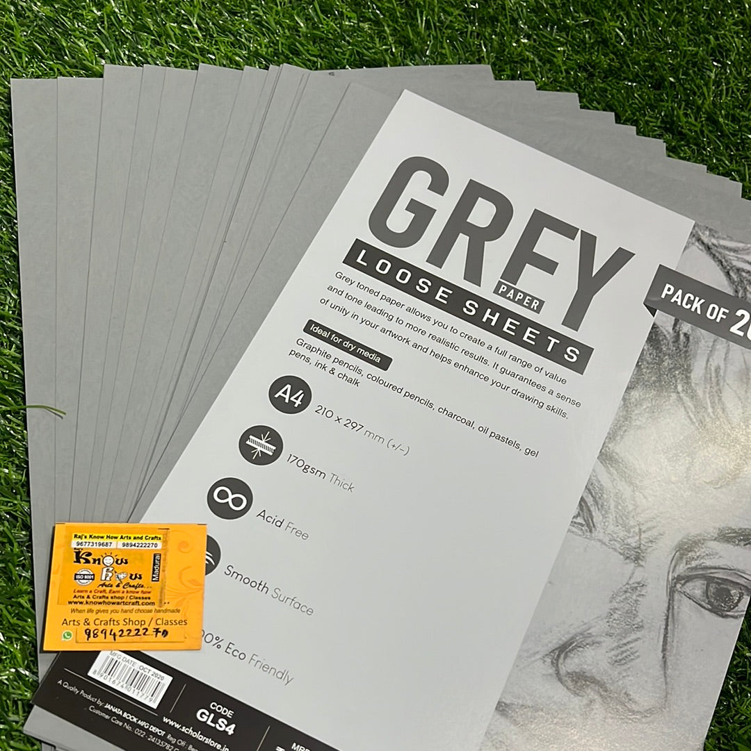 Grey paper loose 25 sheets