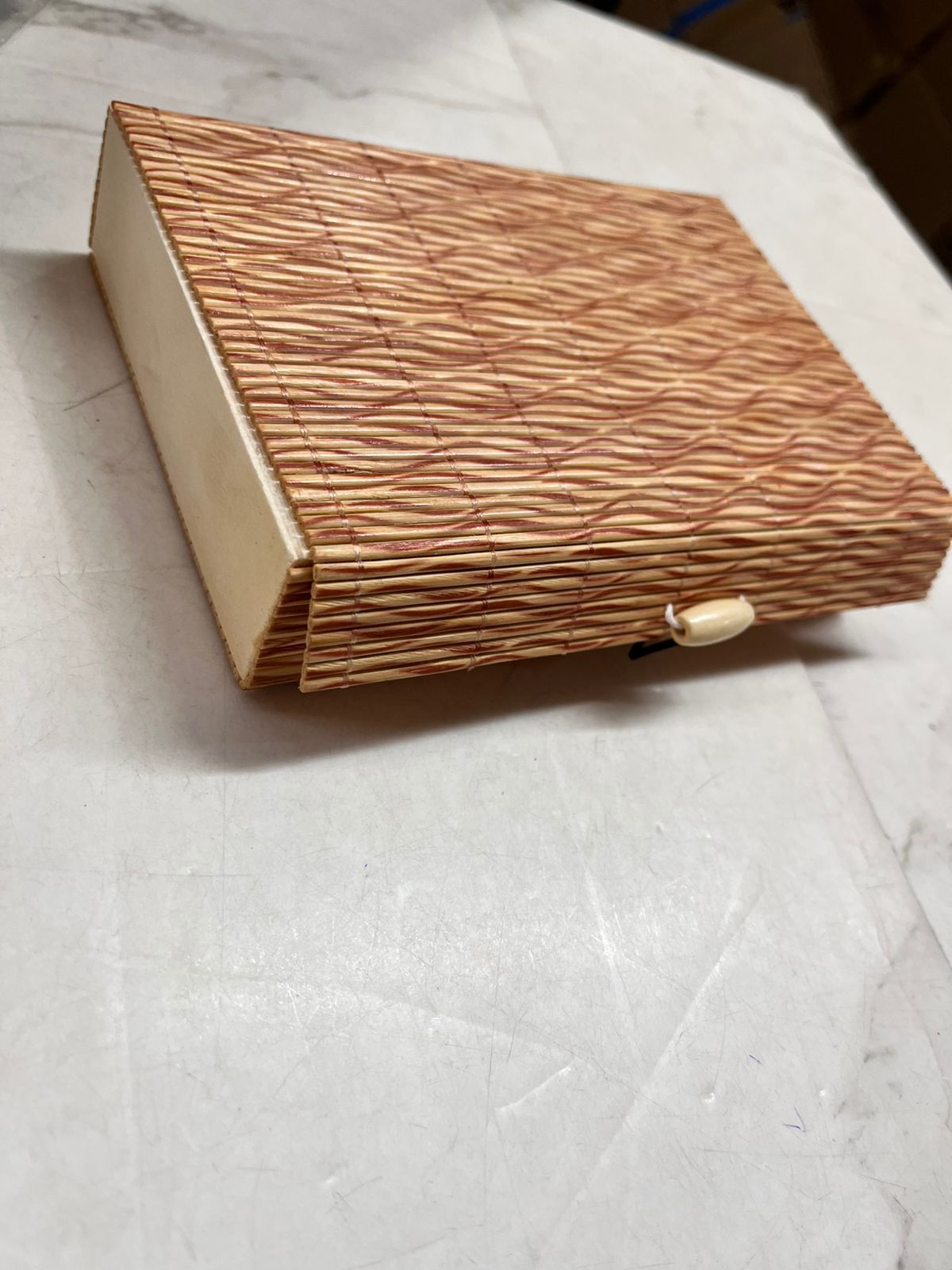Bamboo jewellery box rectangle 17.5x12.3 cm-BXRB