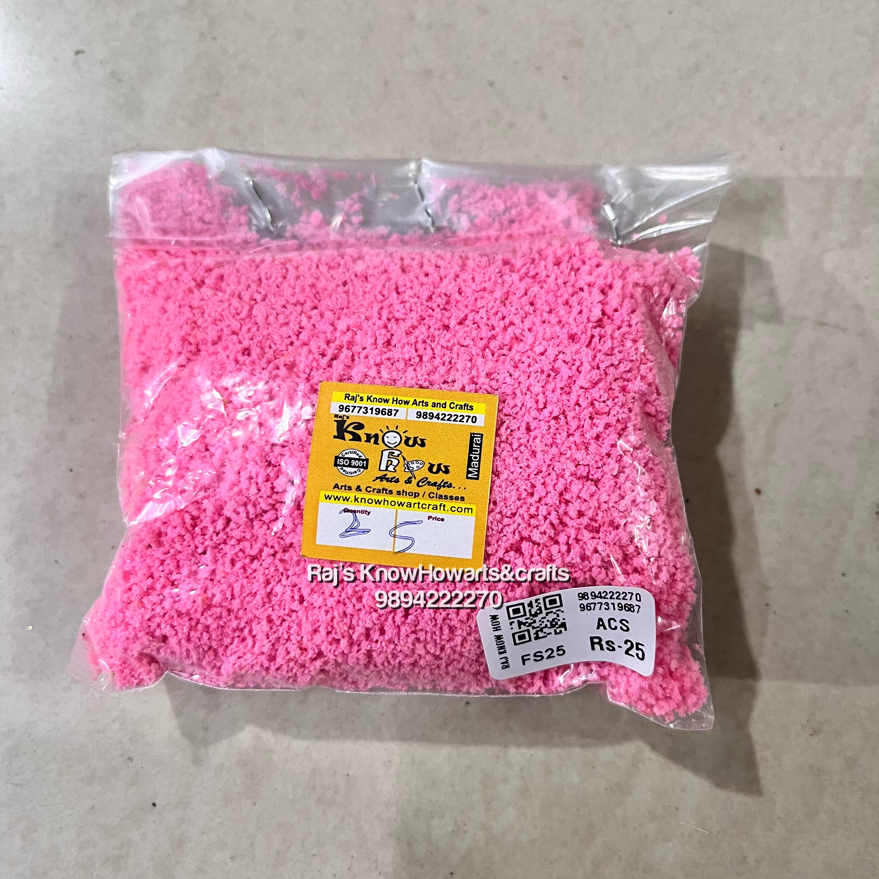 Pink foam sand