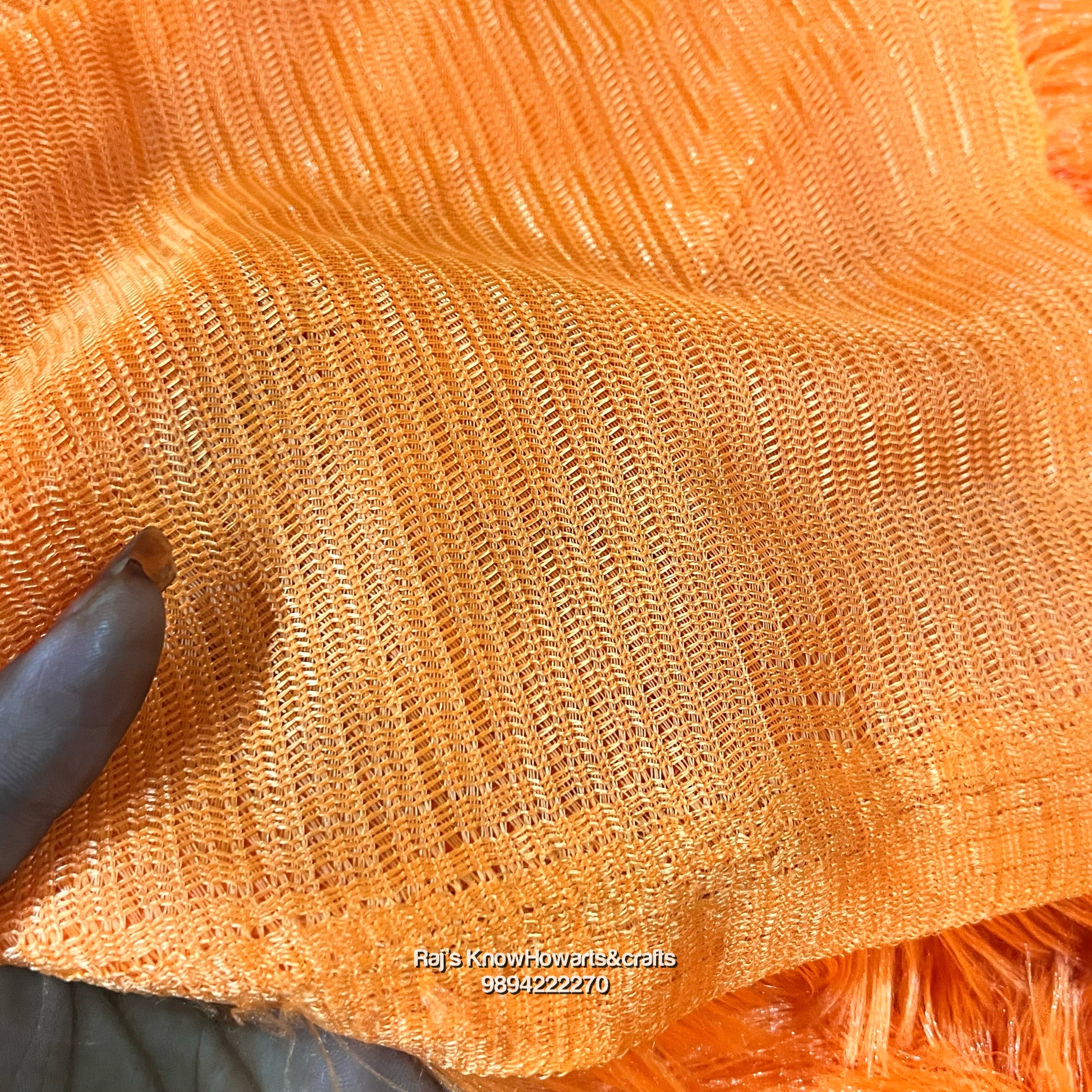 Orange fur cloth - 1 meter