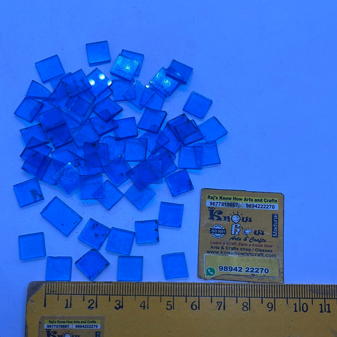 Stained glass mosaic Square 50g in a pack