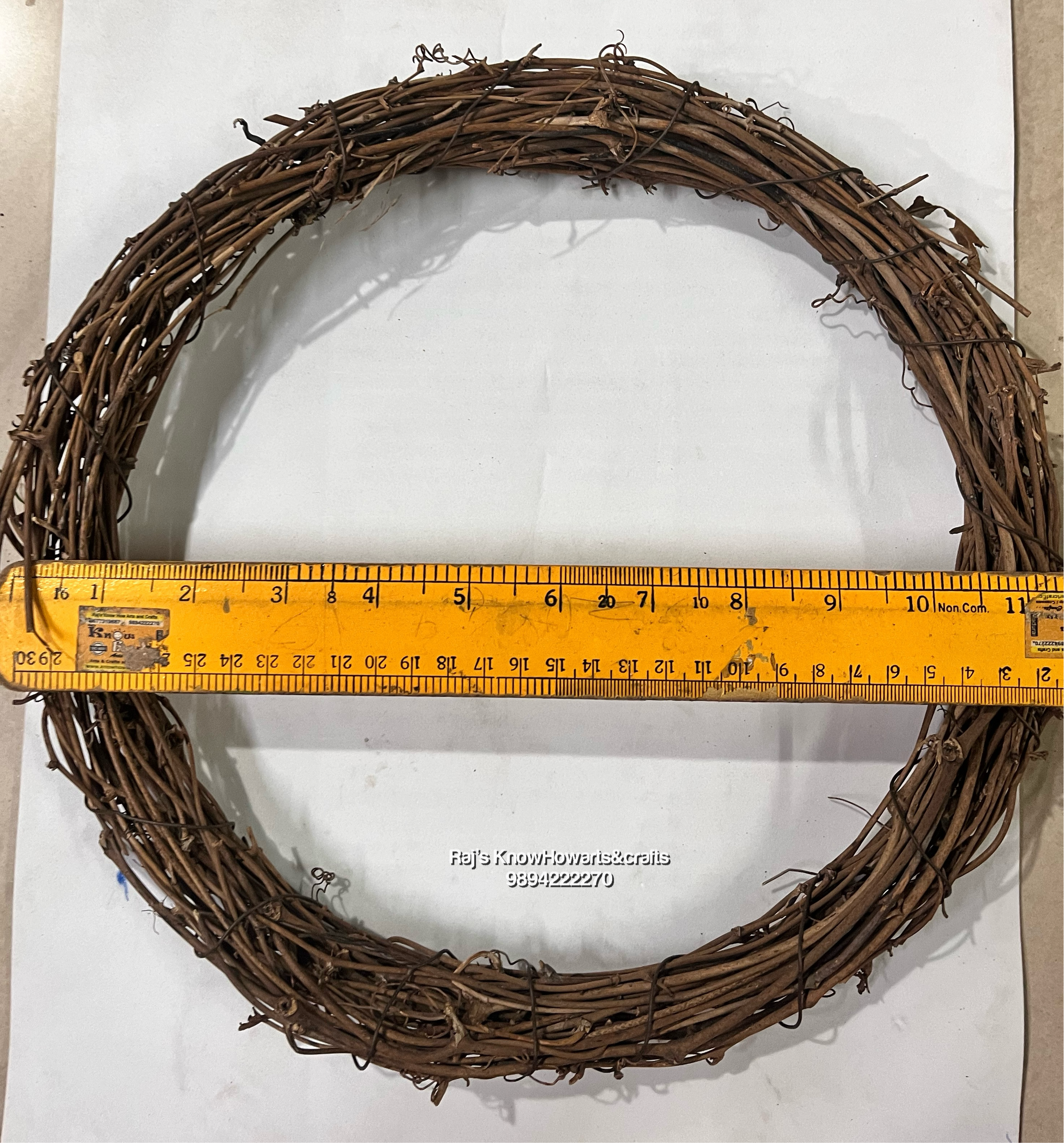 Bamboo Brown wreath 12”