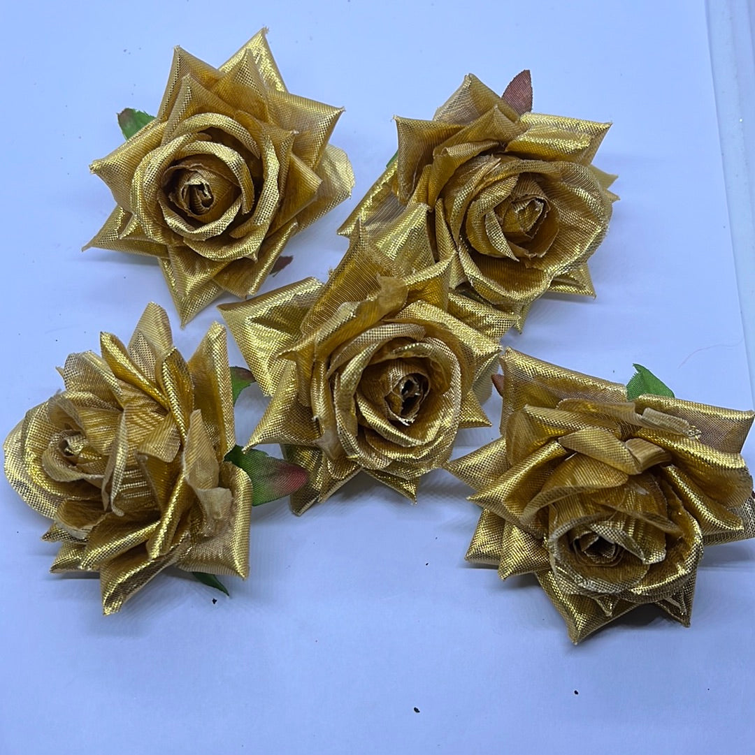 Golden   beautiful big  flower in 10 piece