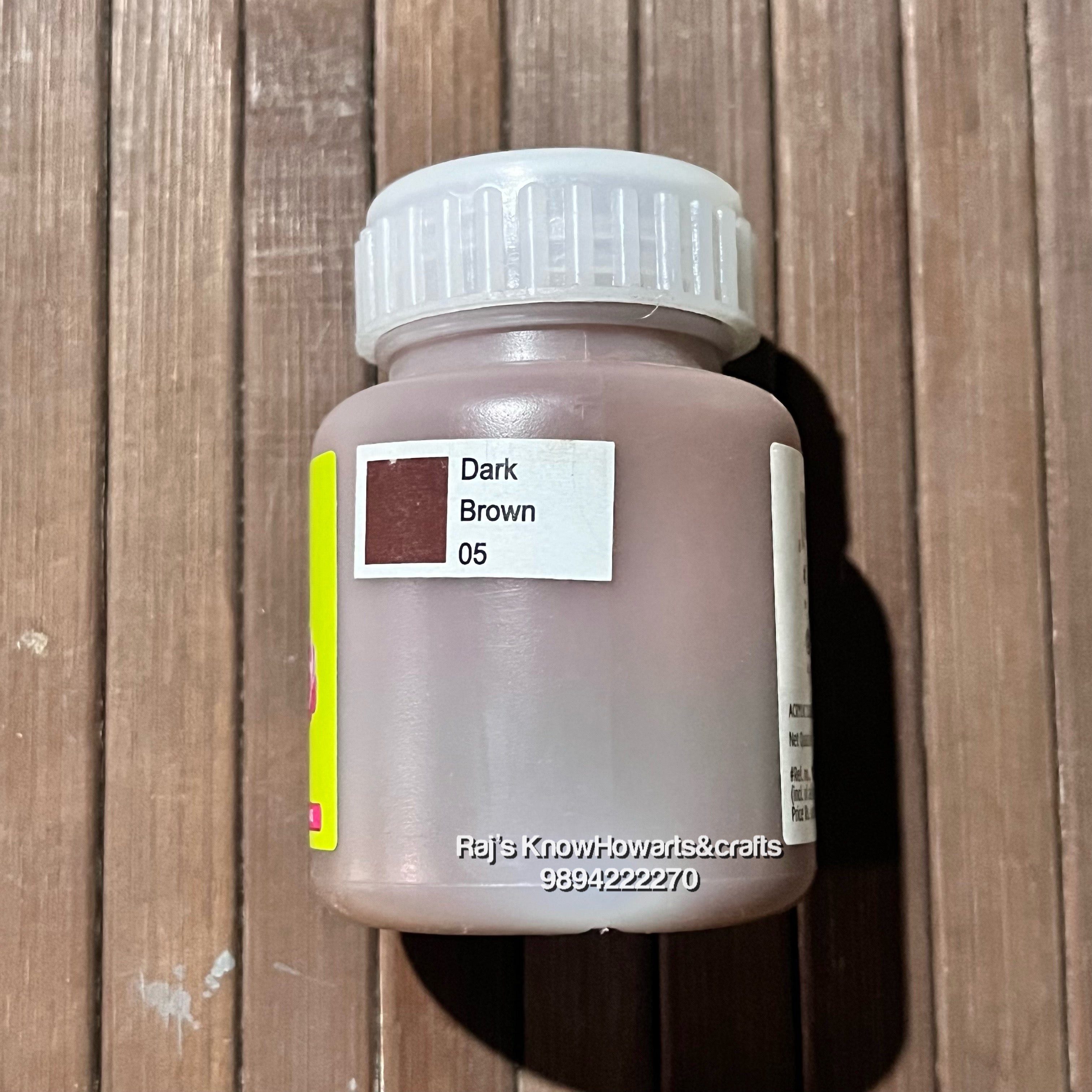 Dark brown 100ml fevicryl Acrylic color -1 bottle