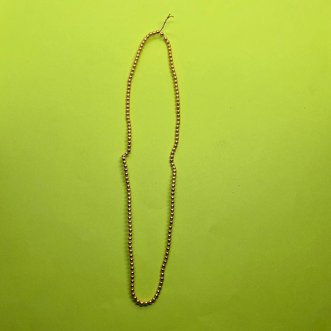 2mm plain small Round Golden Beads