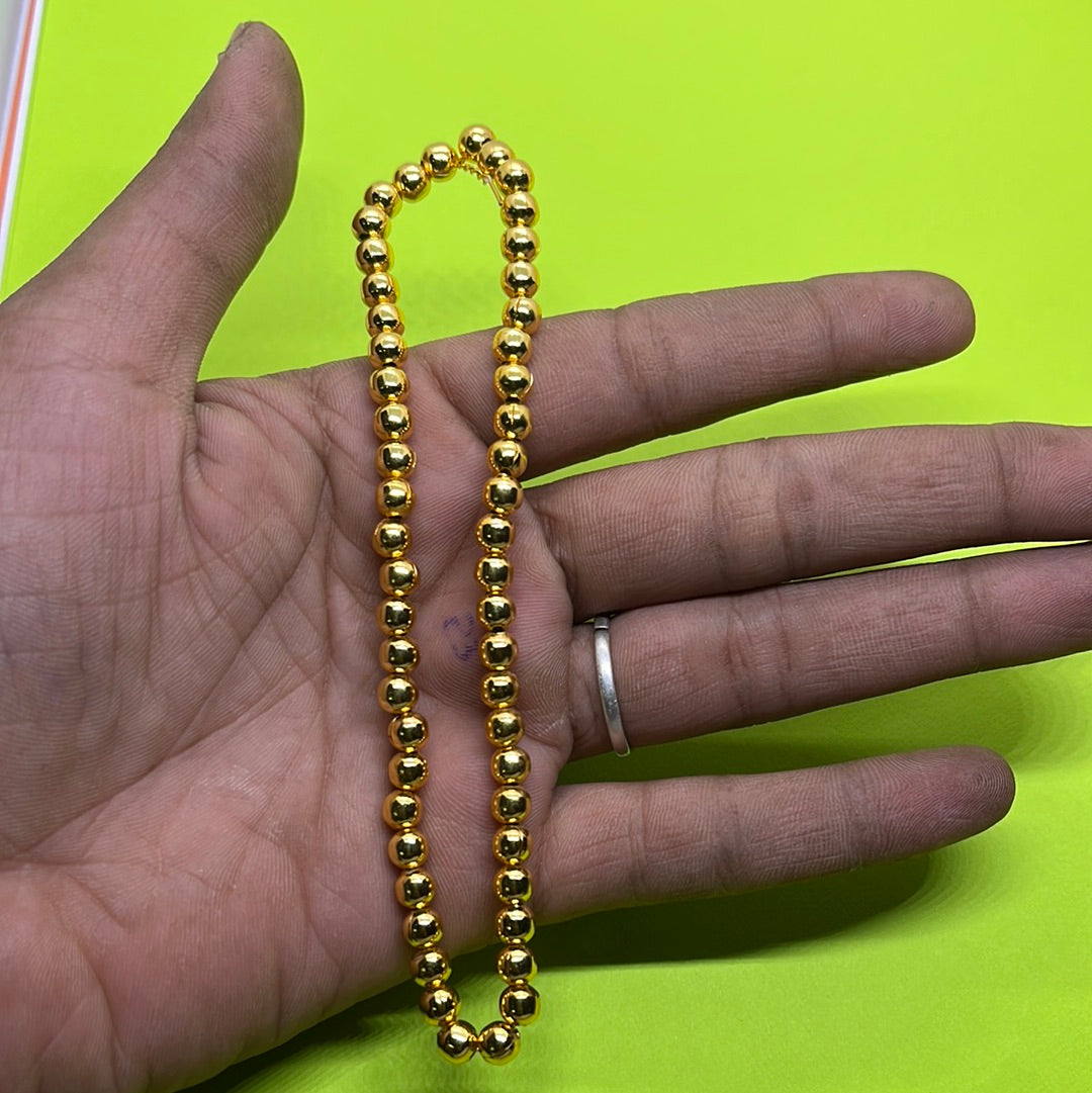 6mm Brass faceted small Round Golden Beads